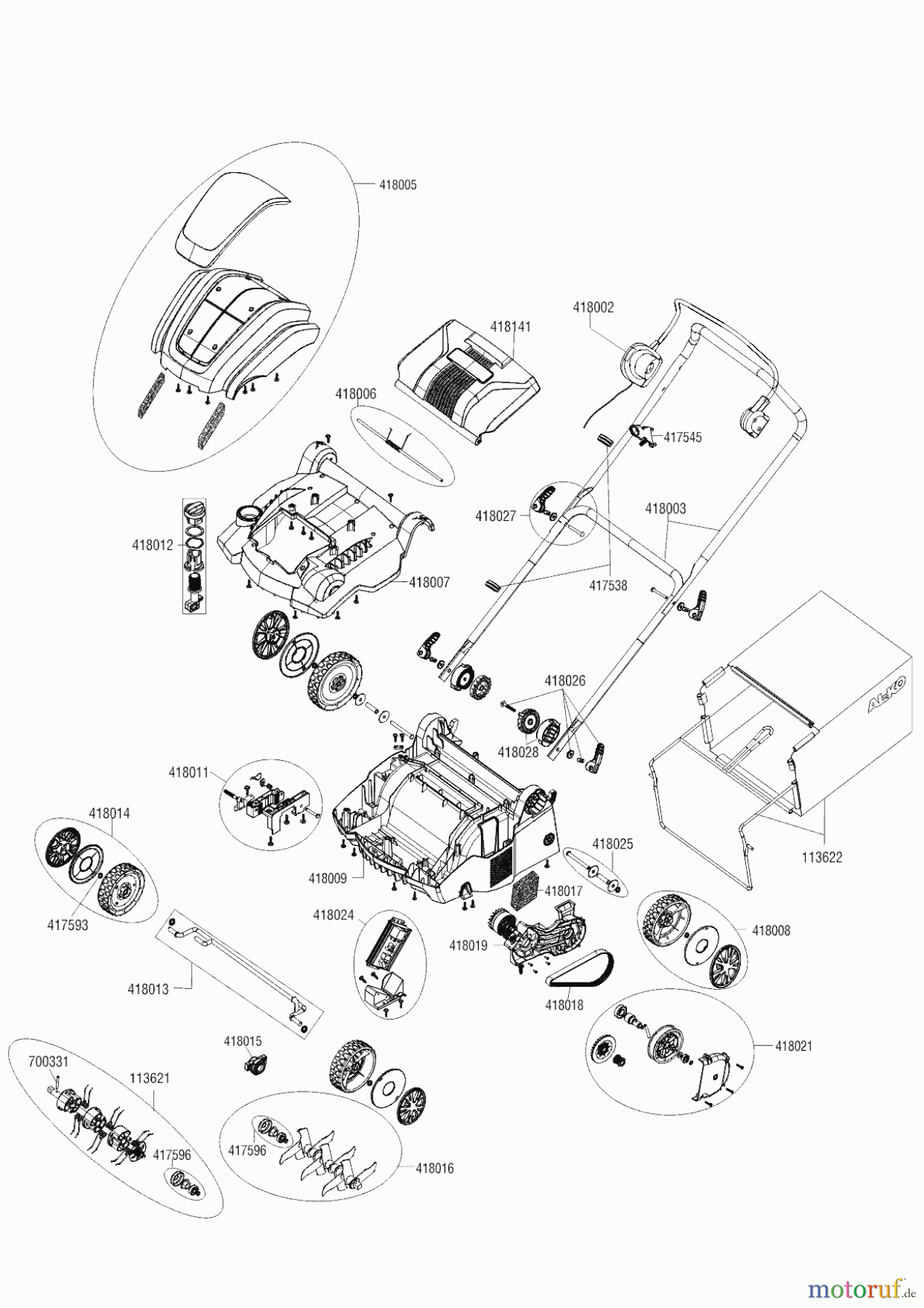 AL-KO Gartentechnik Vertikutierer 36.8 E PLUS COMBI CARE 05/2019 Seite 1