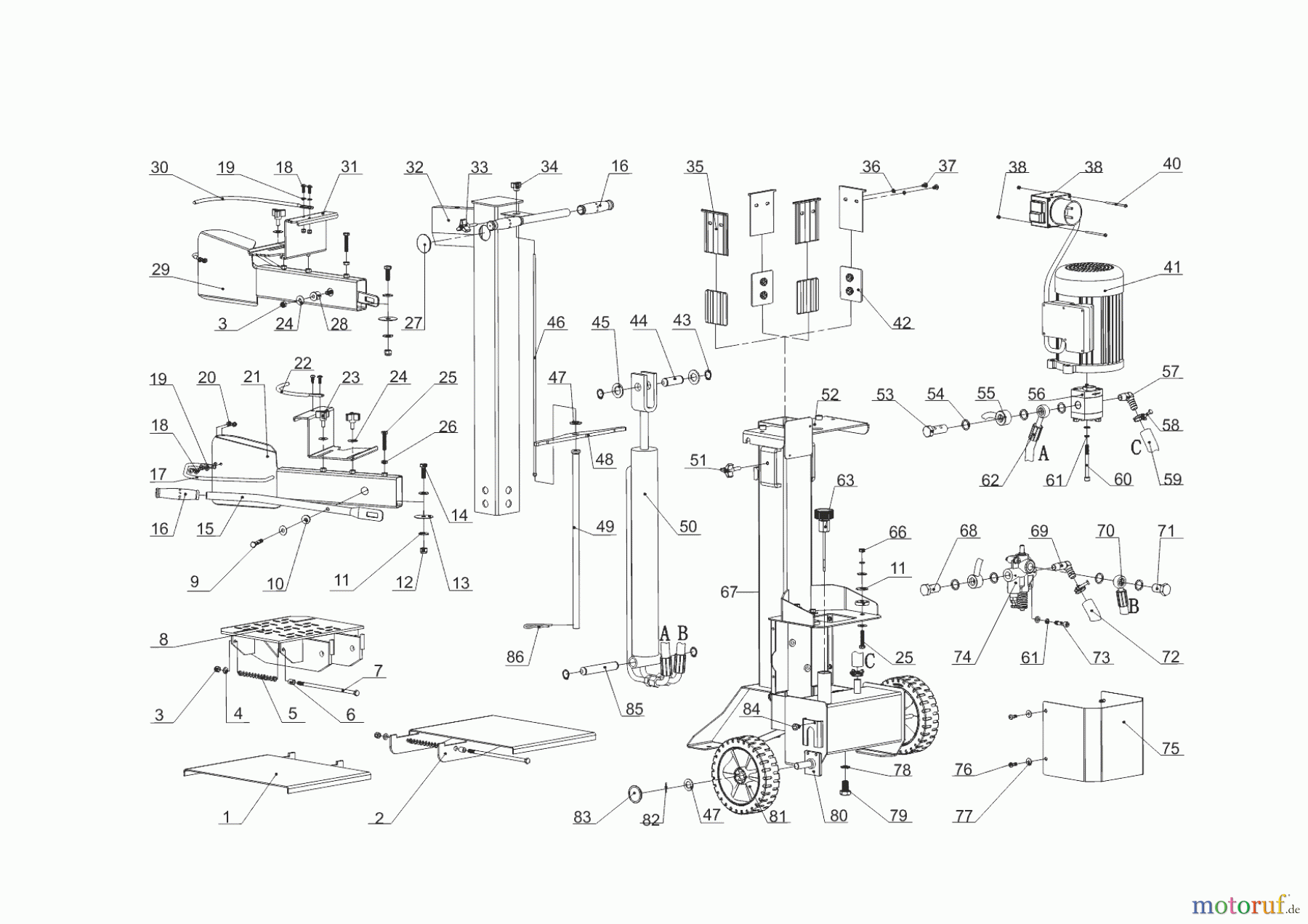 AL-KO Heimwerkertechnik Holzspalter LSV 550/6 11/2019 Seite 1