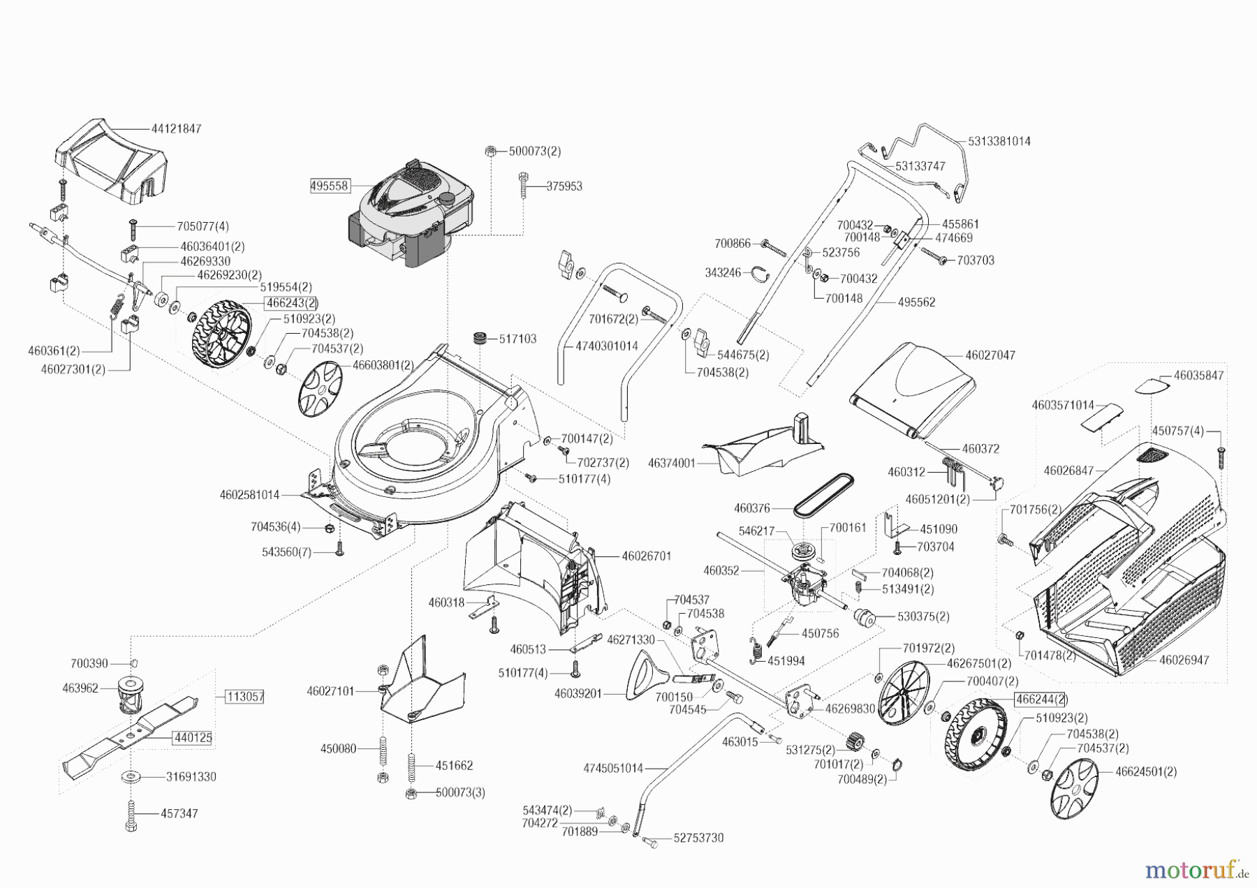AL-KO Gartentechnik Benzinrasenmäher 46 SP-A 10/2021 Seite 1
