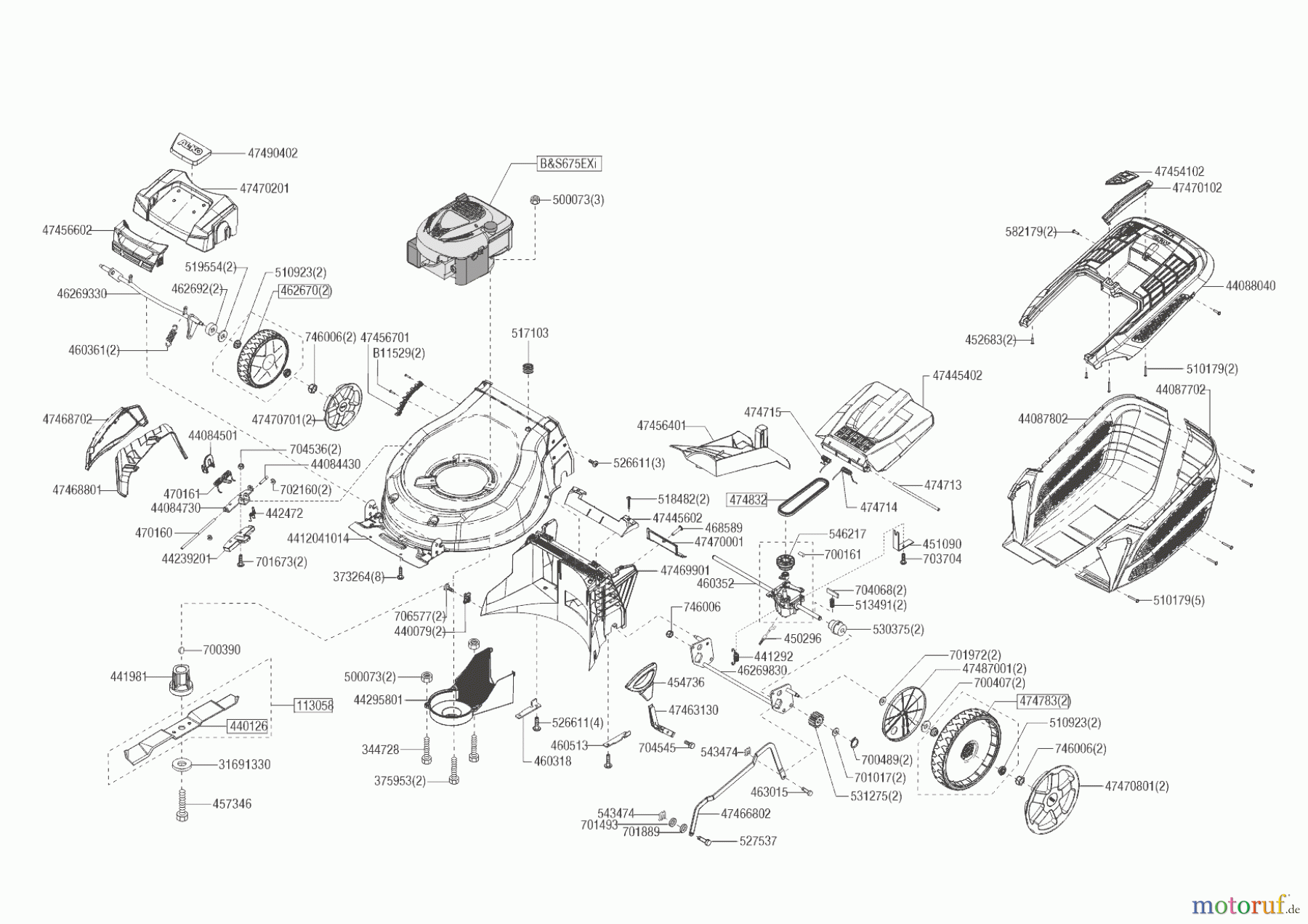 AL-KO Gartentechnik Benzinrasenmäher RASENMÄHER 523 SP-B PREMIUM 01/2023 Seite 1