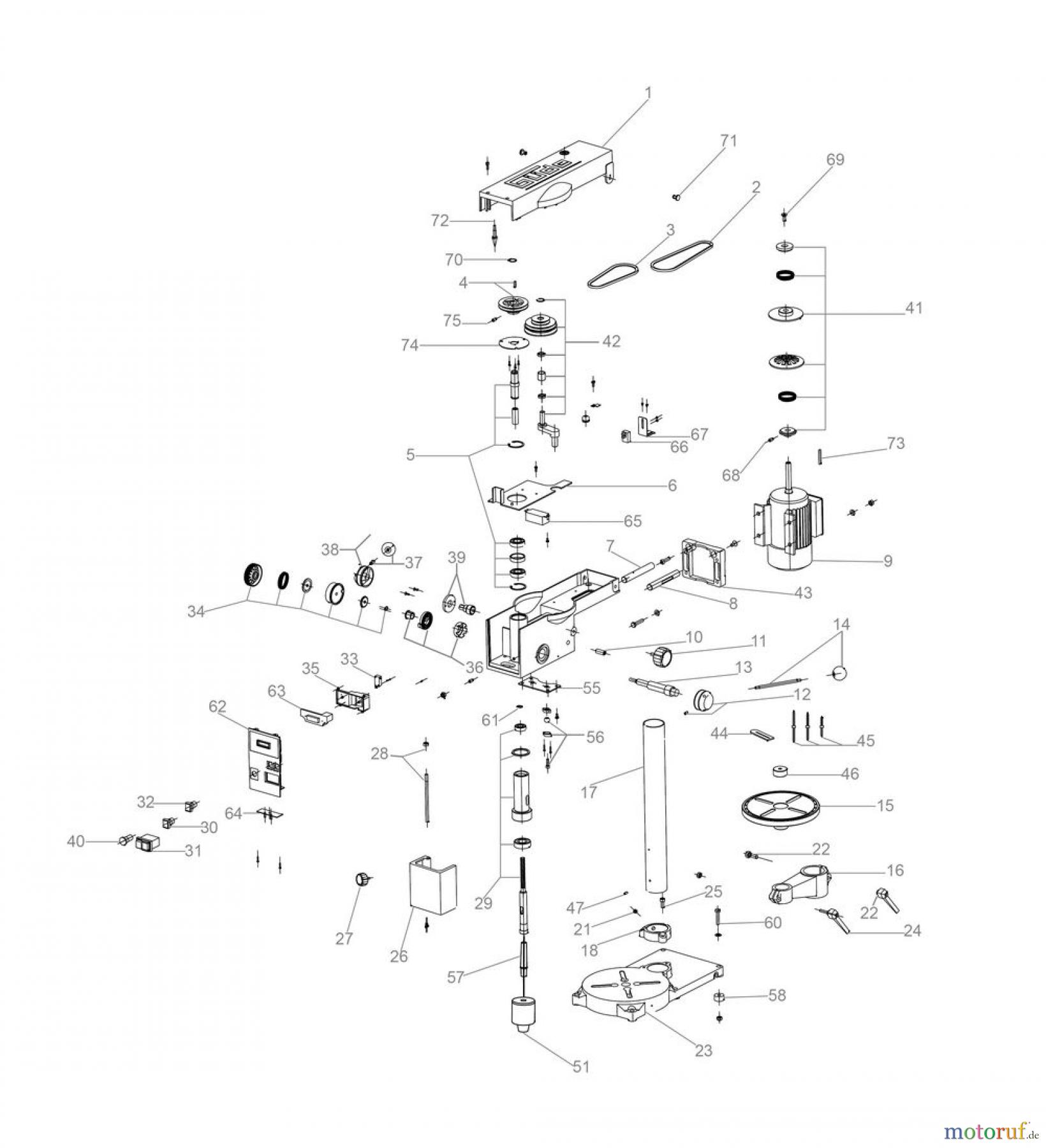 Ryobi (Schlag-)Bohrschrauber Tischbohrmaschine Tischbohrmaschine GTB 18 VARIO PRO Art.Nr.: 55218 FSL55218-02 Seite 1