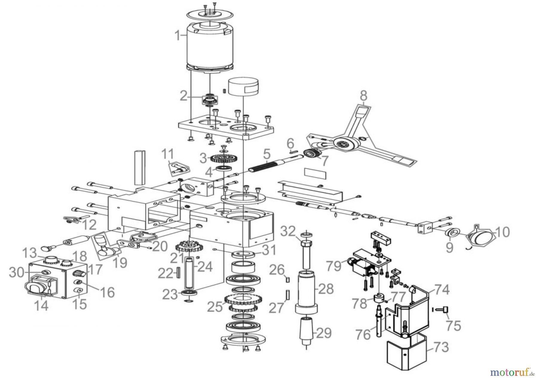 Güde Metallbearbeitung Dreh- und Fräsmaschinen Fräsmaschinen MINI BOHR- & FRÄSMASCHINE GBF 550 - 48140 FSL48140-03 Seite 1
