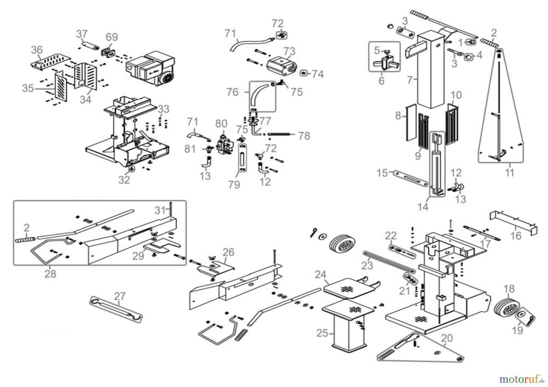 Güde Brennholzbearbeitung Holzspalter über 10 t Spaltdruck HOLZSPALTER DHH 1330 / 11T Art.Nr.: 2013 FSL02013-02 Seite 1