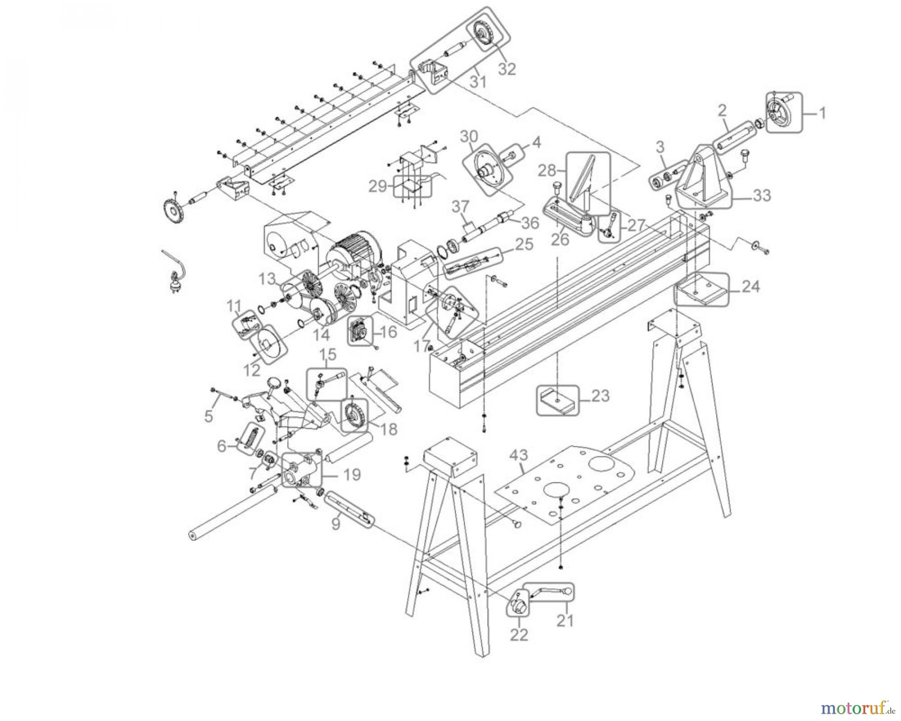 Güde Holzbearbeitung Drechselmaschinen DRECHSELMASCHINE GDM 1000 - 11420 FSL11420-03 Seite 1