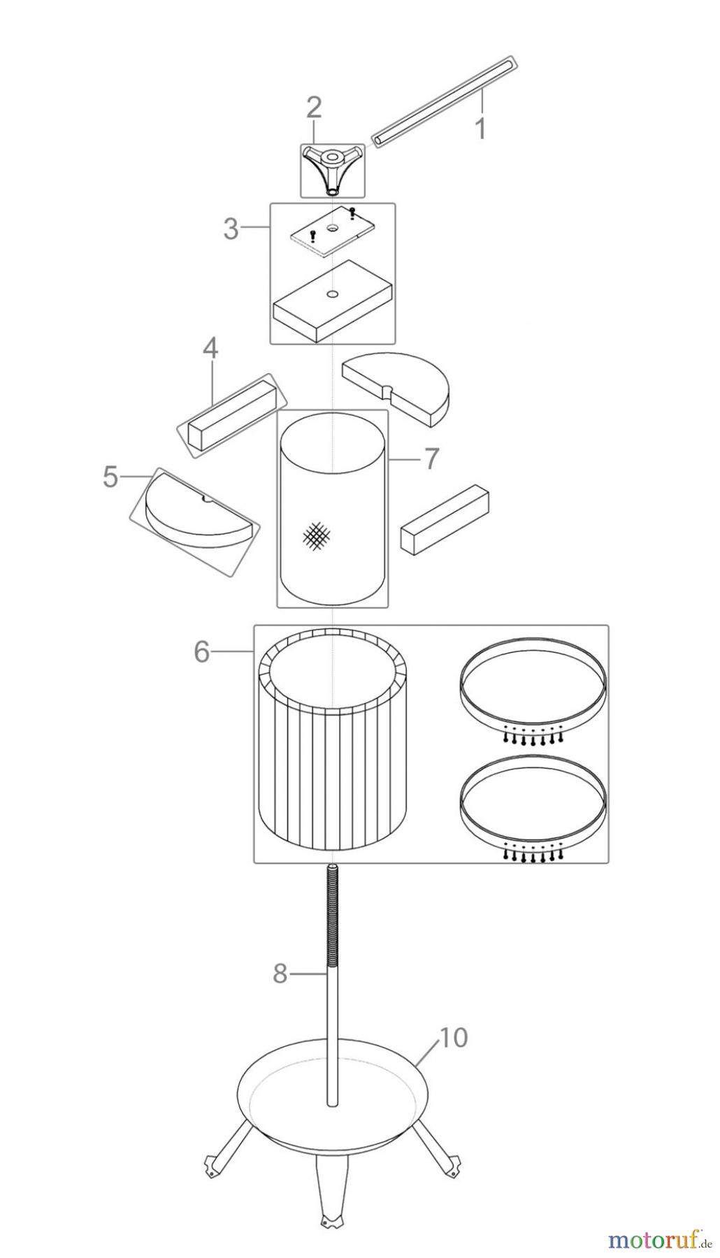  Güde Gartentechnik Obstverarbeitung Pressen Obstpresse OP 30 Art.Nr.: 30018 FSL30018-01 Seite 1