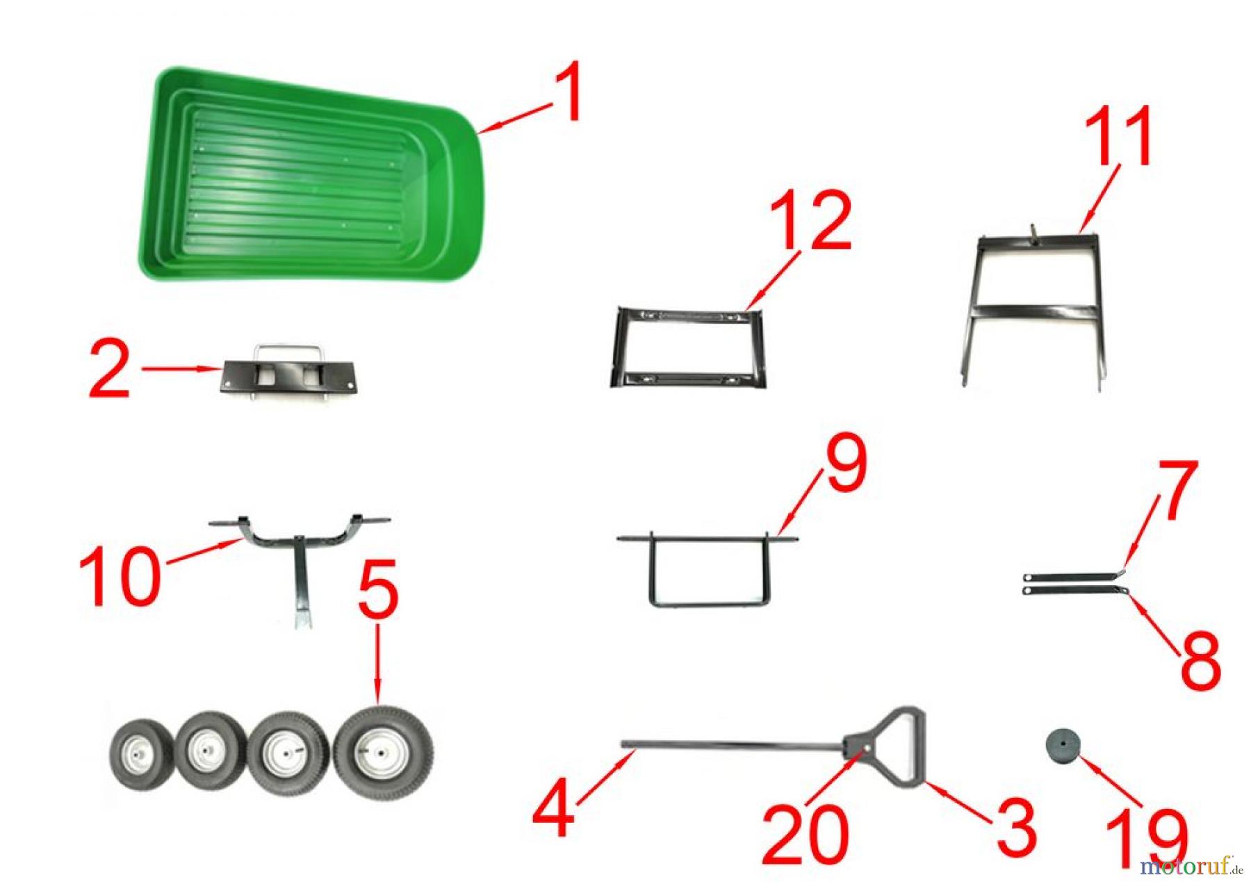 Güde Gartentechnik Gartenwagen GARTENWAGEN GGW 300 - 94337 FSL94337-02 Seite 1