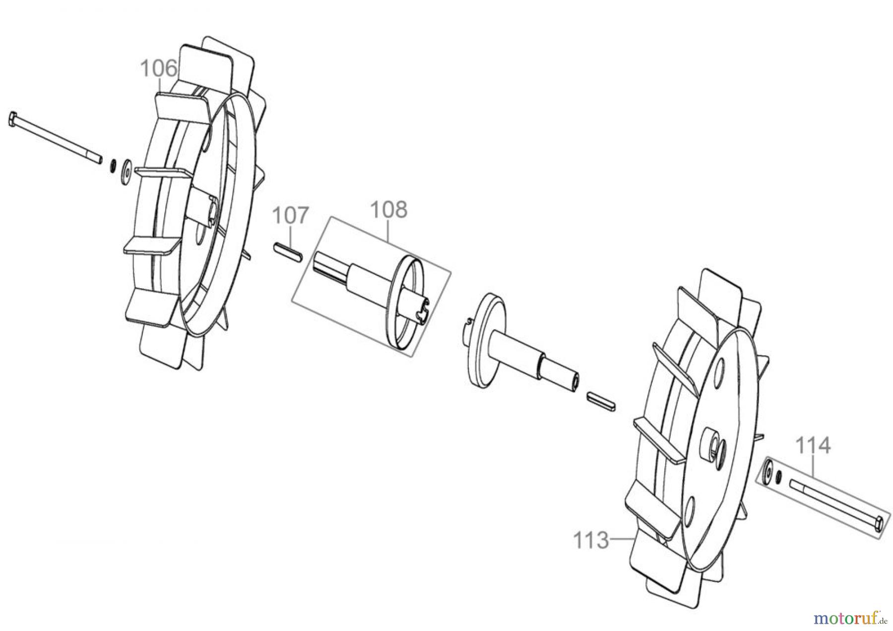 Güde Gartentechnik Kombigeräte Benzin Anbauwerkzeug Satz Metallräder GMR 420 Art.Nr.: 95203 FSL95203-01 Seite 1