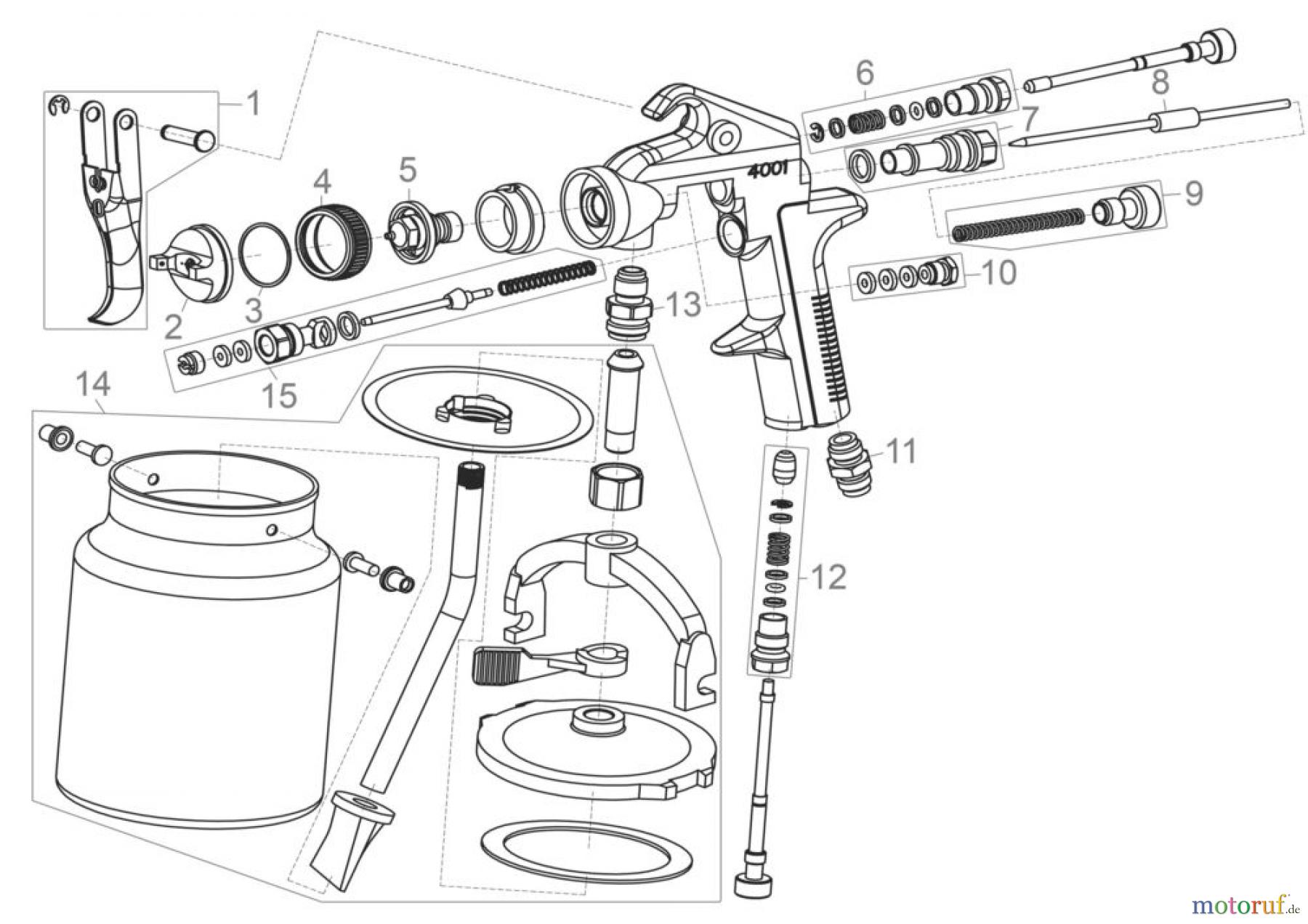  Güde Drucklufttechnik Druckluft Zubehör Farbspritzpistole Farbspritzpistole PROFI-S Art.Nr.: 40140 FSL40140-02 Seite 1