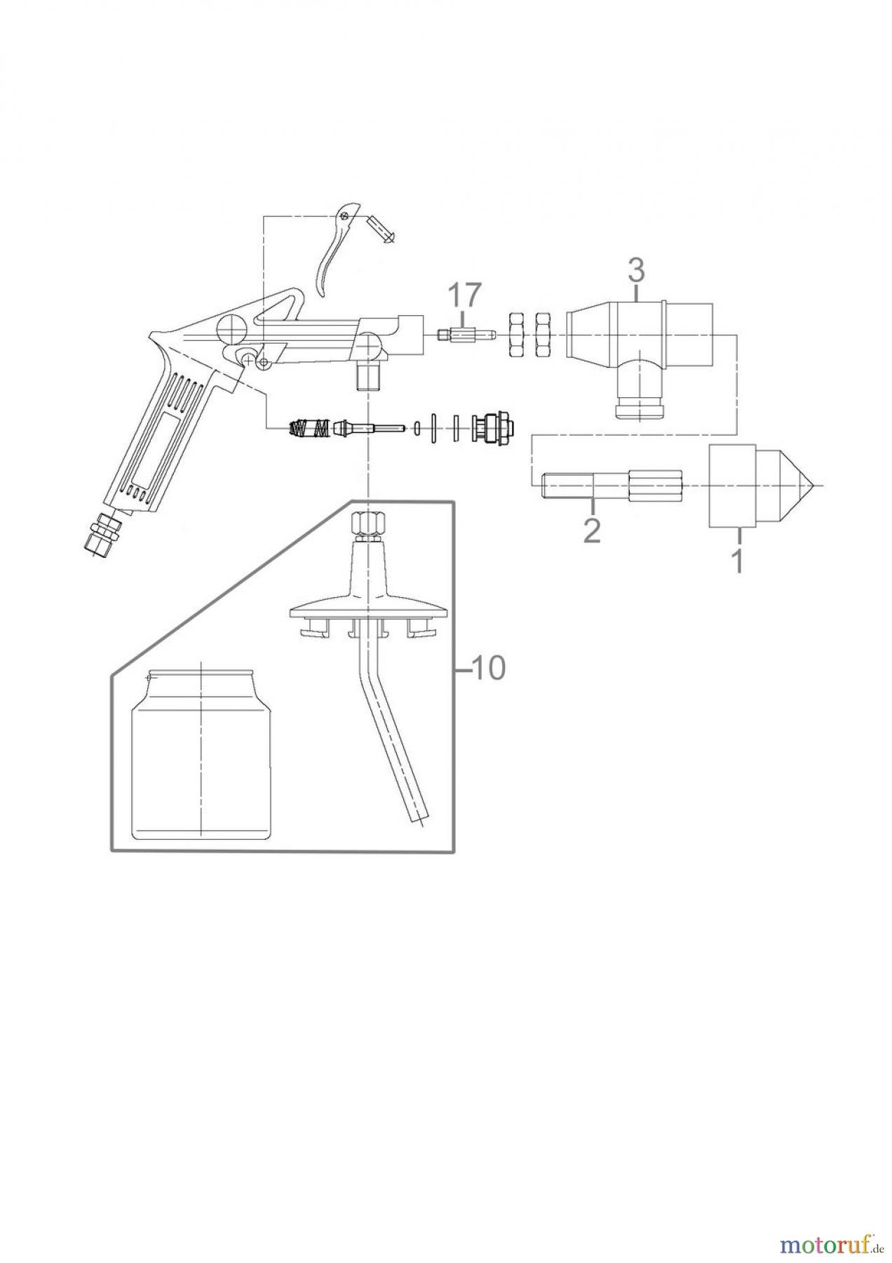 Güde Drucklufttechnik Druckluft Zubehör weiteres Zubehör DL-Sandstrahlpistole m. Rückgewinnung 750ml Art.Nr.: 40046 FSL40046-02 Seite 1