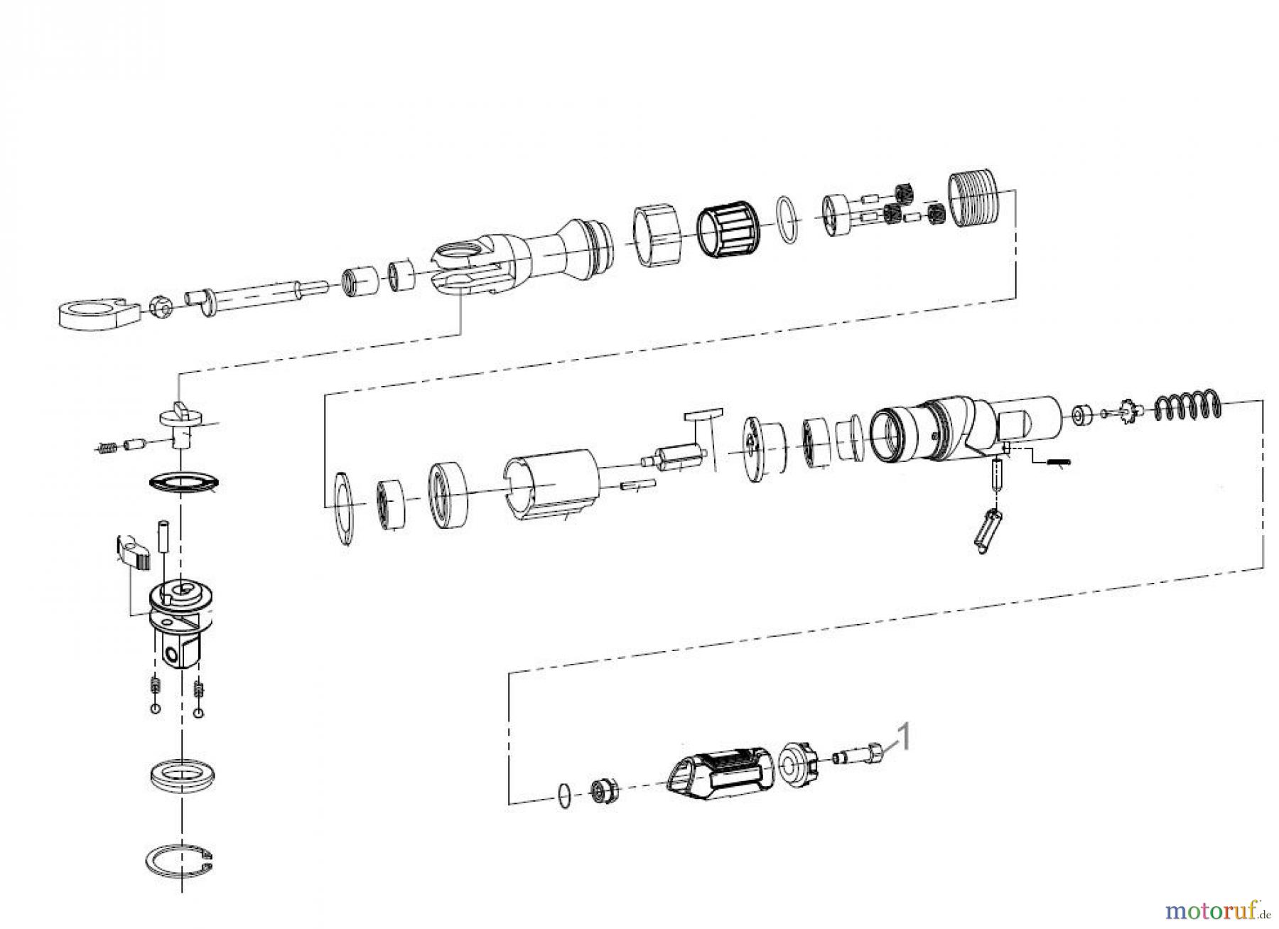 Güde Drucklufttechnik Druckluftwerkzeuge Ratschenschrauber DL-Ratschenschrauber 1/2 Art.Nr.: 40123 FSL40123-01 Seite 1
