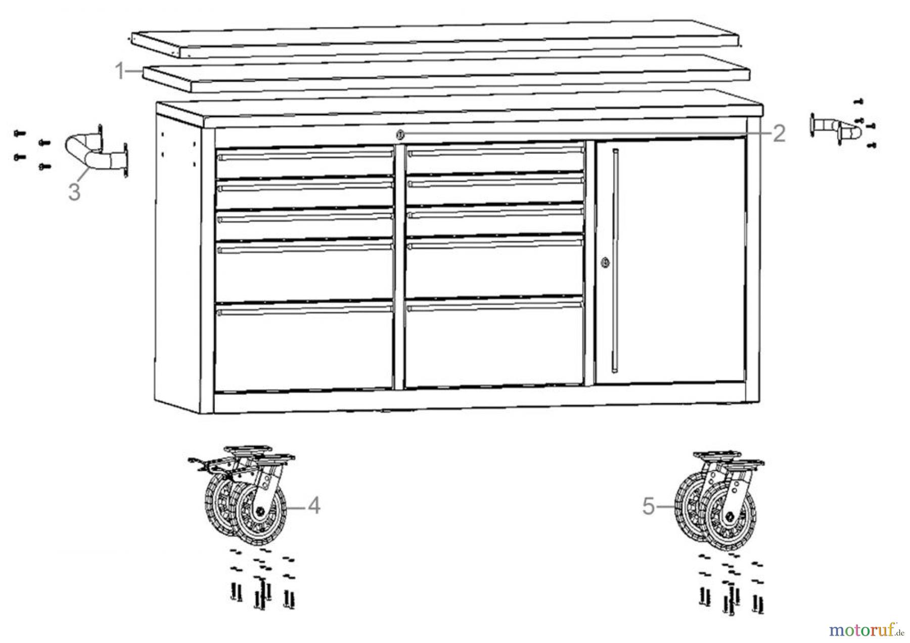 Güde Werkstatteinrichtung Werkbänke Werkbank GW 10/1 INOX Art.Nr.: 40488 FSL40488-01 Seite 1