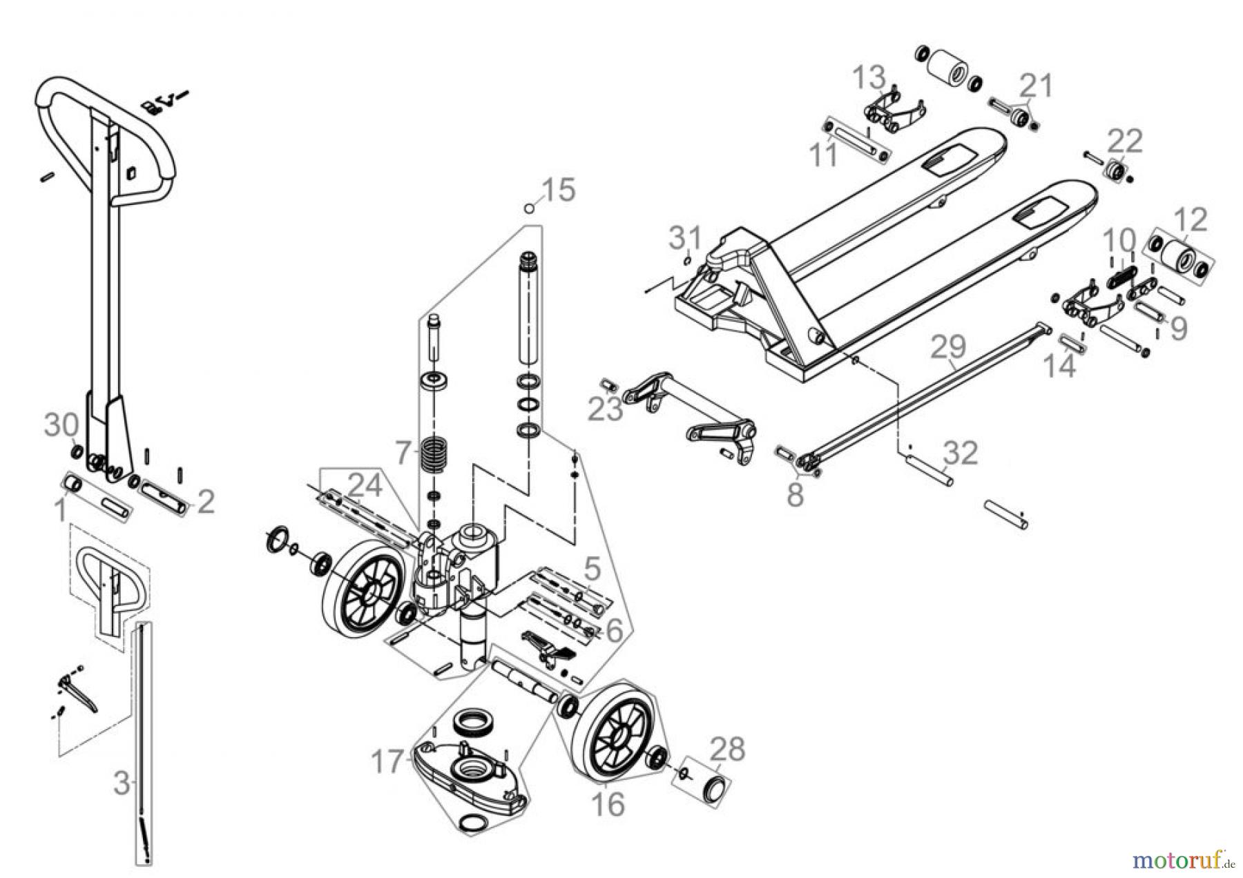 Güde Hebetechnik Gabelhubwagen Gabelhubwagen GHW 2000 BASIC Art.Nr.: 24322 FSL24322-01 Seite 1