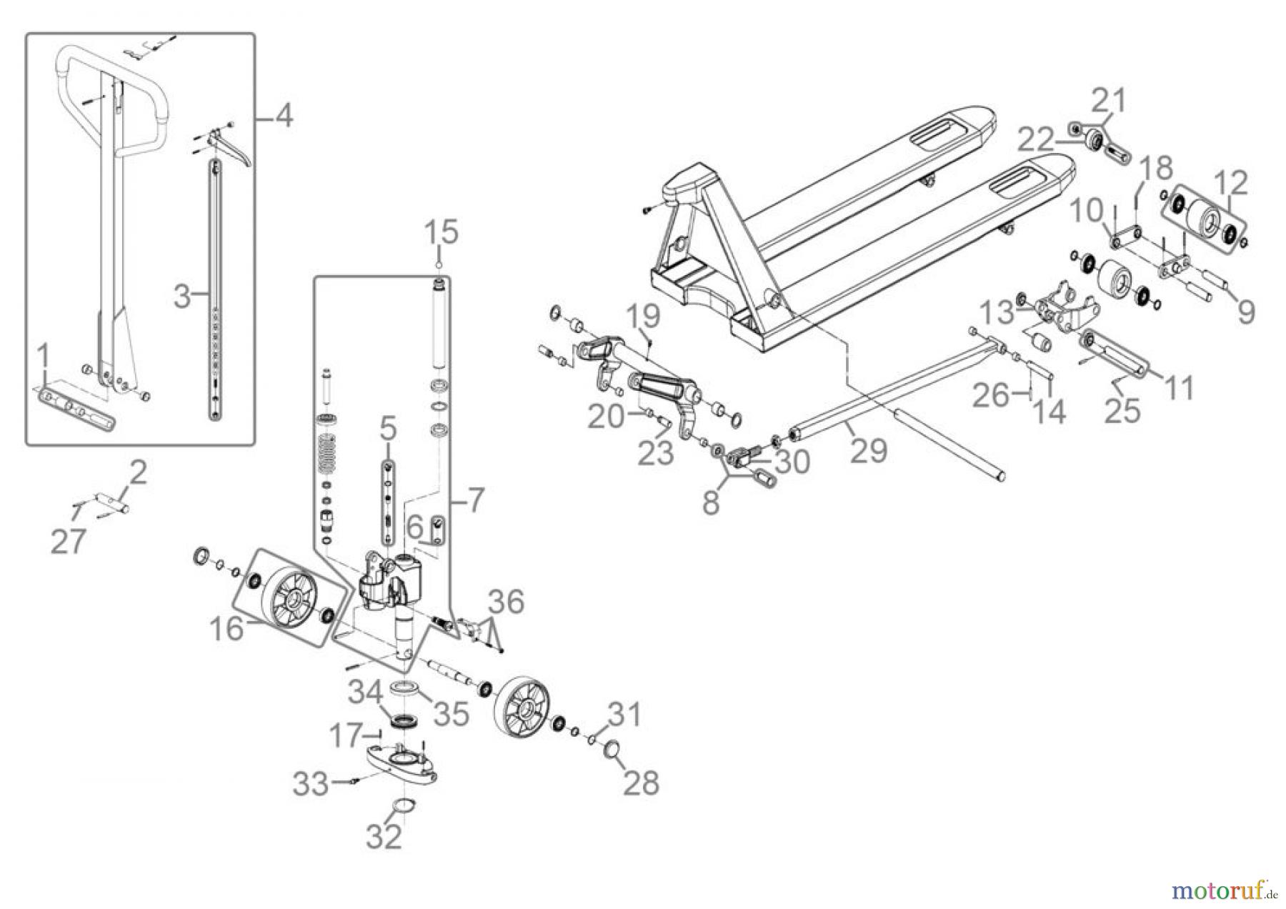 Güde Hebetechnik Gabelhubwagen Gabelhubwagen GHW 2500-115 PU Art.Nr.: 24325 FSL24325-01 Seite 1