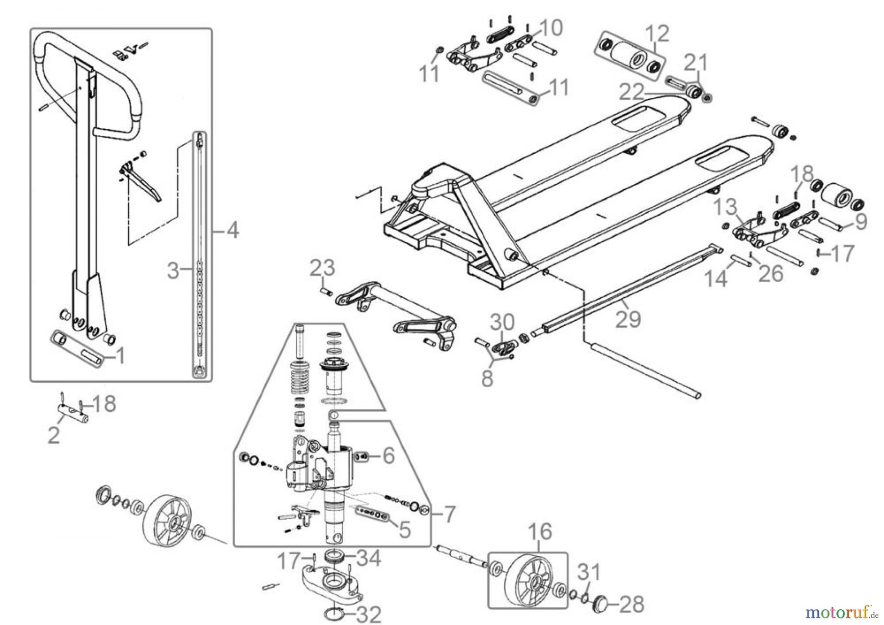 Güde Hebetechnik Gabelhubwagen Gabelhubwagen GHW 2500-80 PU Art.Nr.: 24326 FSL24326-01 Seite 1