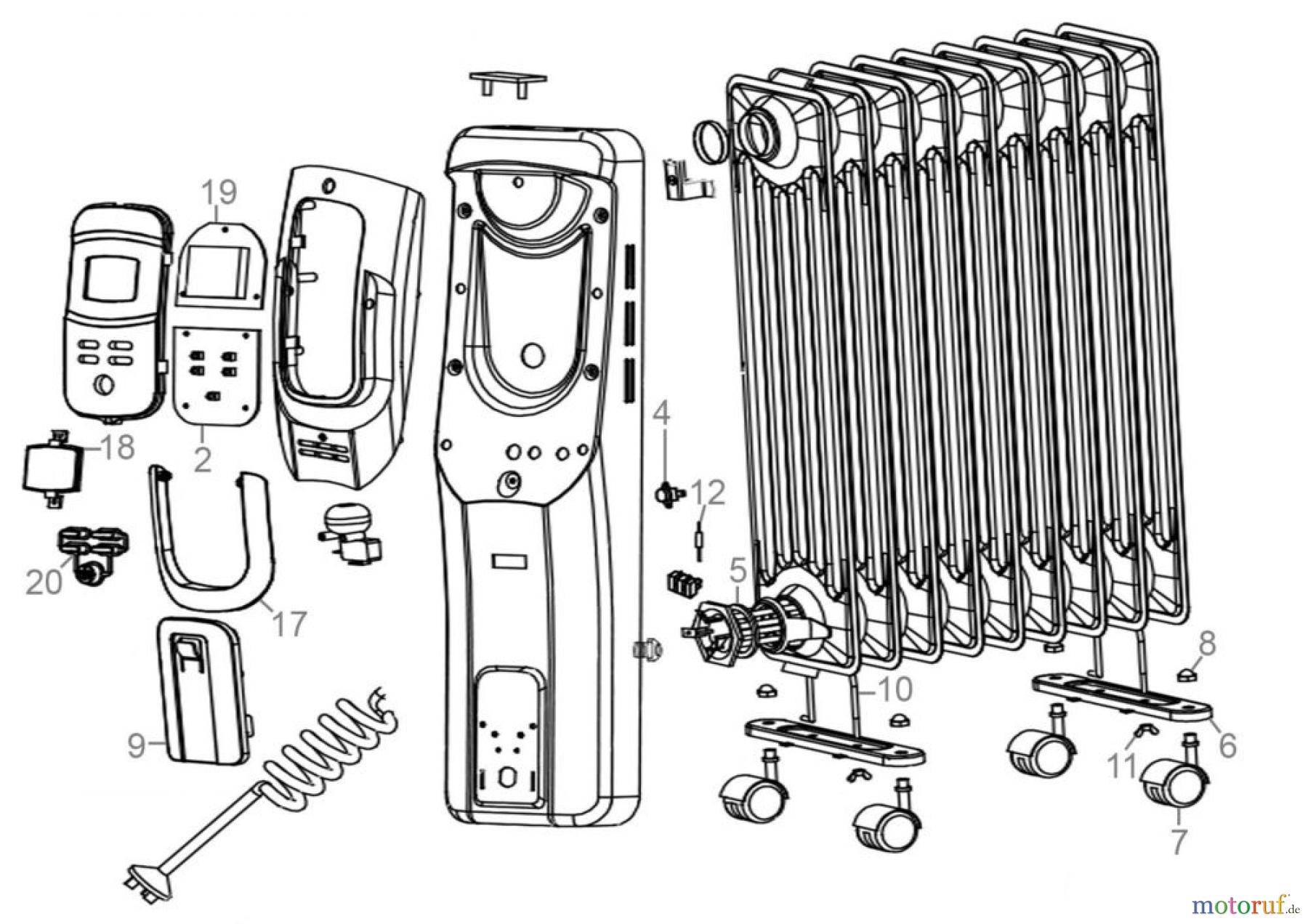Güde Heizgeräte Ölradiatoren Ölradiator OR 2500-11 DT Art.Nr.: 85193 FSL85193-01 Seite 1