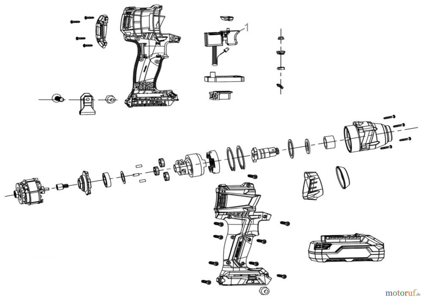  Güde Elektrowerkzeuge Akku-Werkzeuge Akku-Schrauber Akku-Schlagschrauber Akku Schlagschrauber BSS 18 1/2-0 BL Art.Nr.: 58449 FSL58449-01 Seite 1