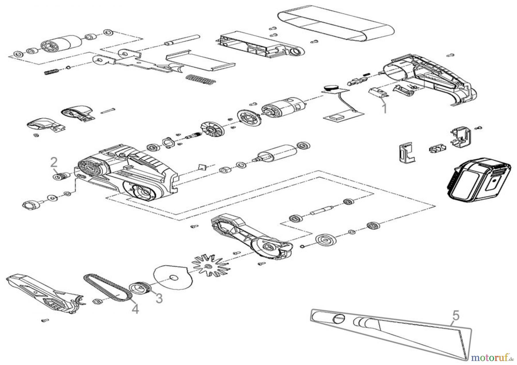 Güde Elektrowerkzeuge Akku-Werkzeuge Akku-Schleifer Akku Bandschleifer Akku Bandschleifer BSR 18-0 Art.Nr.: 58467 FSL58467-01 Seite 1