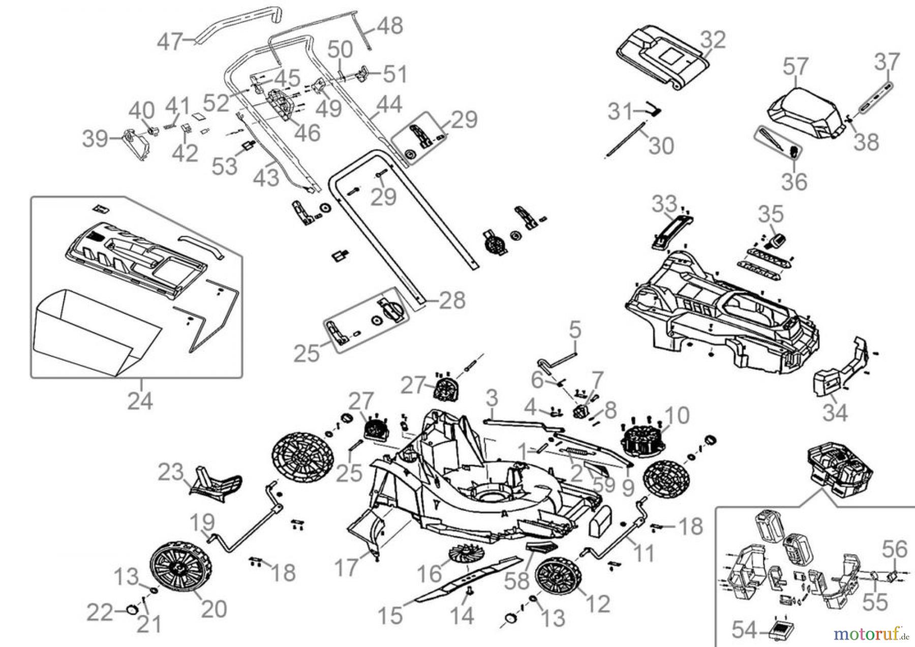 Güde Gartentechnik Rasenmäher Akku-Rasenmäher Schnittbreite bis 37 cm Akku Rasenmäher RM 36-0.37 Art.Nr.: 58471 FSL58471-01 Seite 1