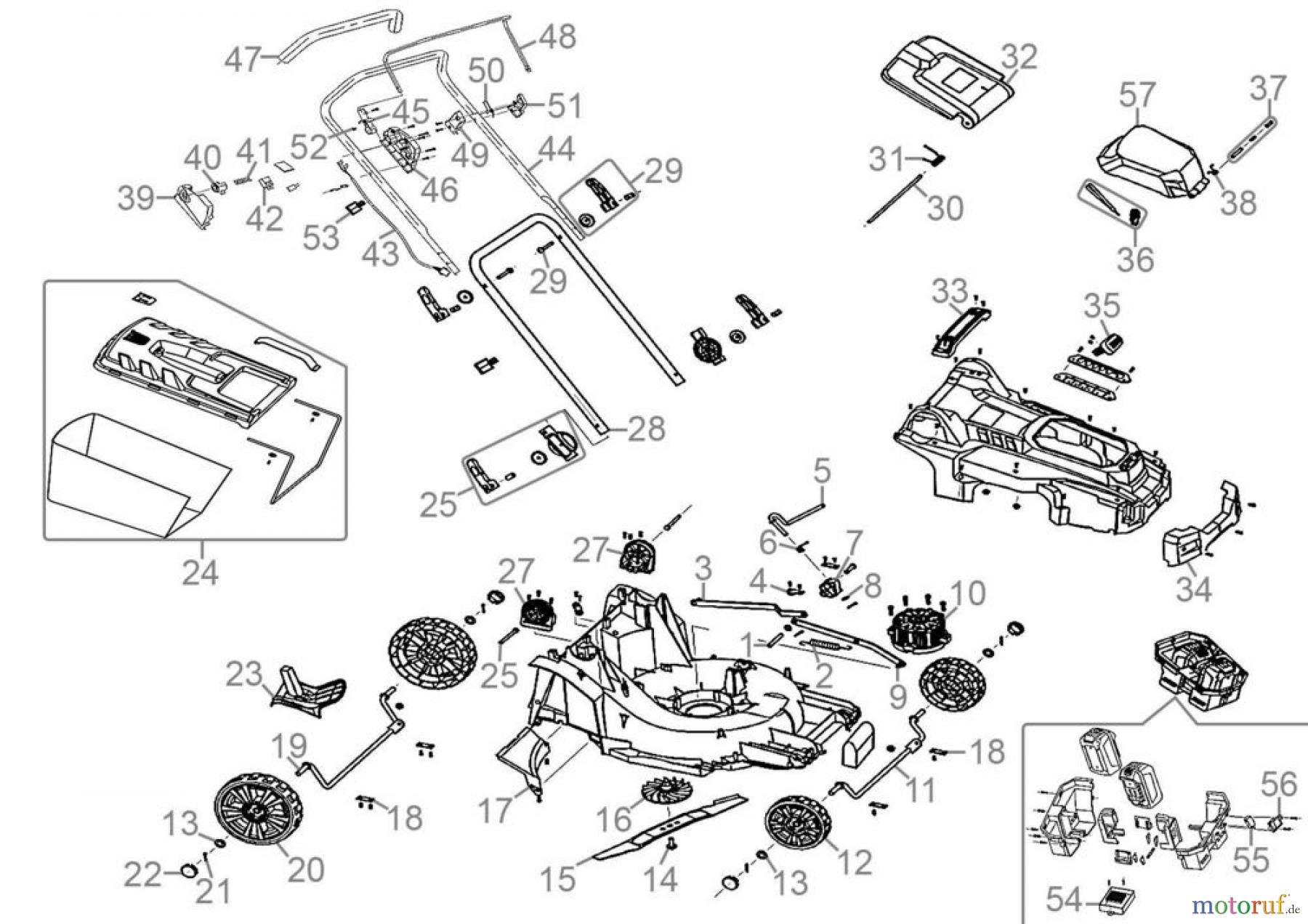 Güde Gartentechnik Rasenmäher Akku-Rasenmäher Schnittbreite bis 37 cm Akku Rasenmäher RM 36-0.43 Art.Nr.: 58473 FSL58473-01 Seite 1