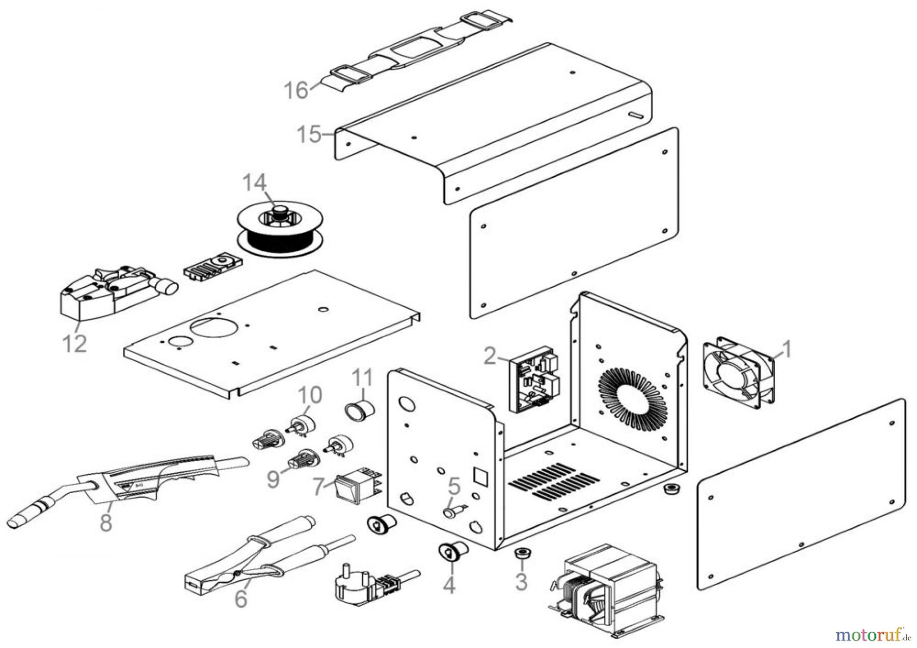  Güde Schweißtechnik Schweißgeräte Inverterschweißen Sets Fülldraht-Schweißgerät SG 130A.2-Set Art.Nr.: 72107 FSL72107-01 Seite 1