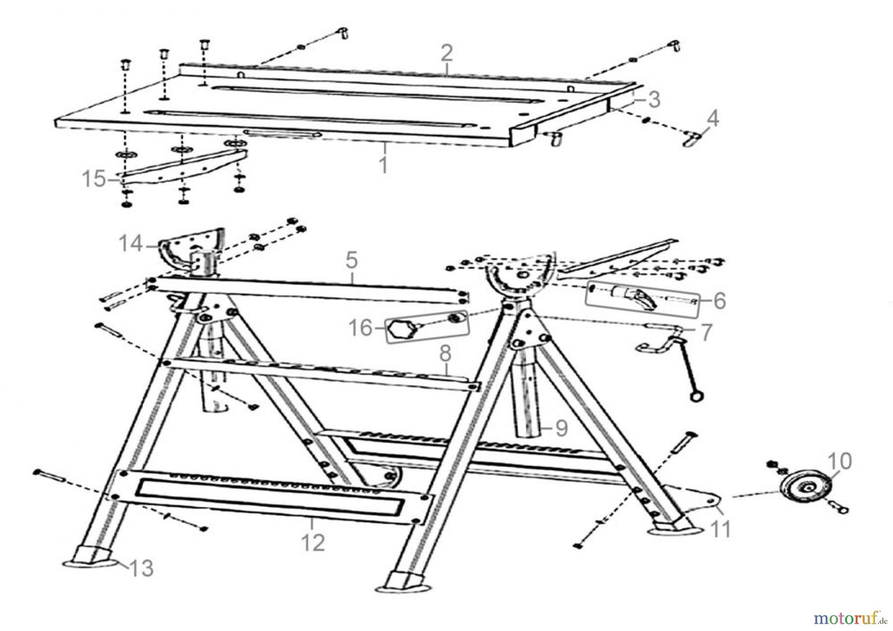Güde Drucklufttechnik Druckluft Zubehör weiteres Zubehör Mobiler Schweißklapptisch MSKT 760 Art.Nr.: 20115 FSL20115-01 Seite 1