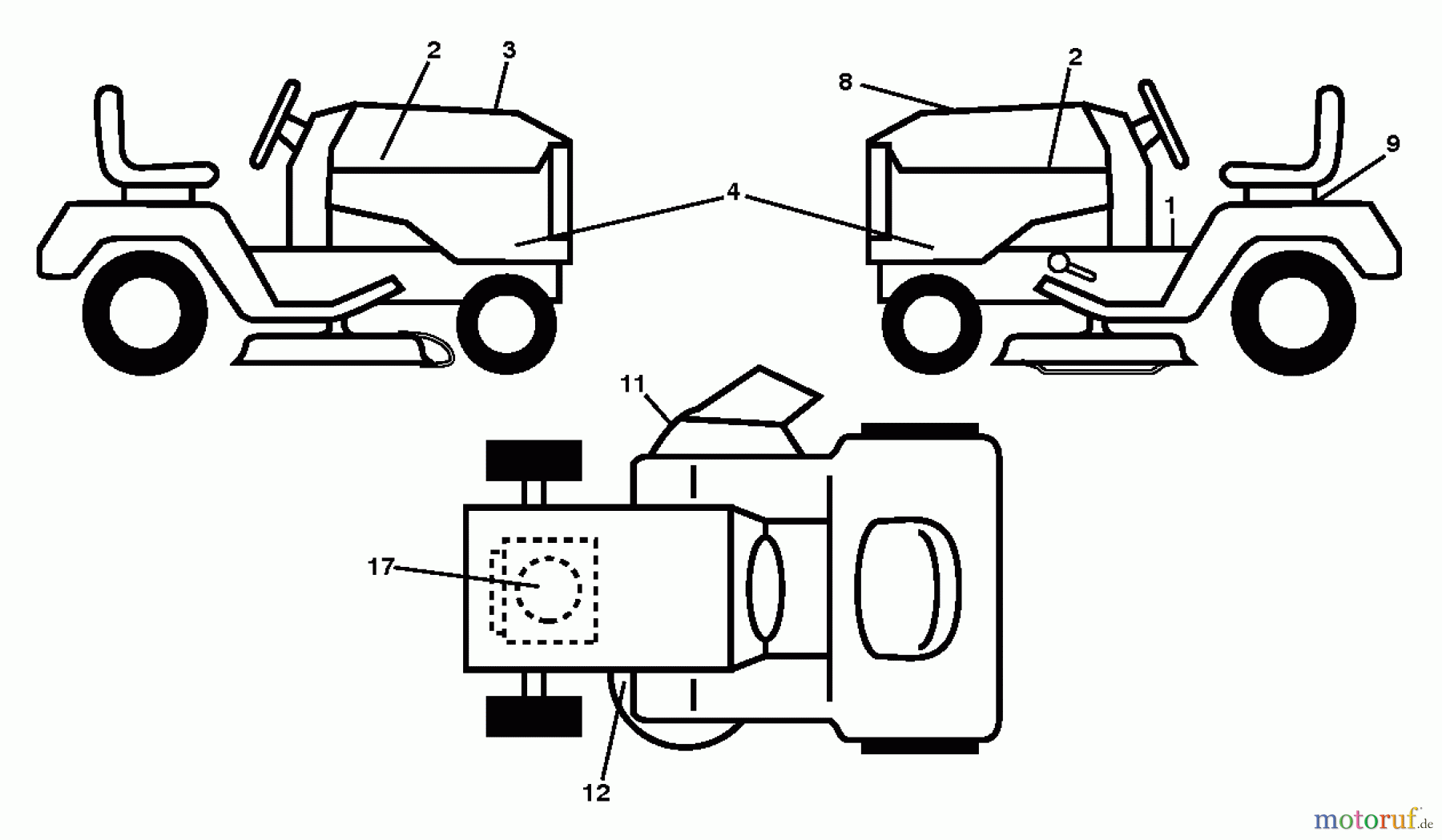 Husqvarna Rasen und Garten Traktoren SRD17530 (96053000200) - Husqvarna Lawn Tractor (2012-10 & After) DECALS
