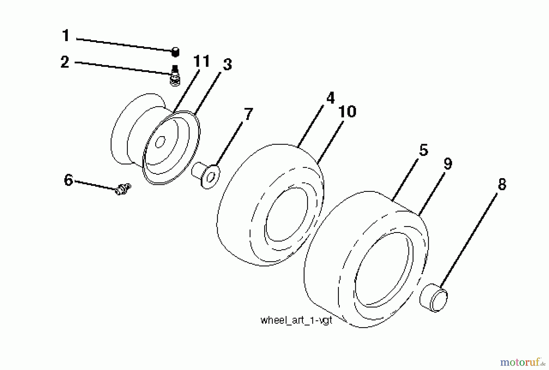  Husqvarna Rasen und Garten Traktoren SRD17530 (280023) - Husqvarna Lawn Tractor (2012-11 & After) WHEELS TIRES