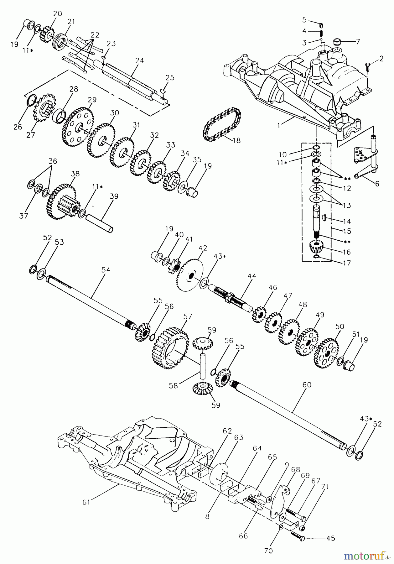 Husqvarna Rasen und Garten Traktoren YT 120 (954000061) - Husqvarna Yard Tractor (1990-01 & After) Transaxle