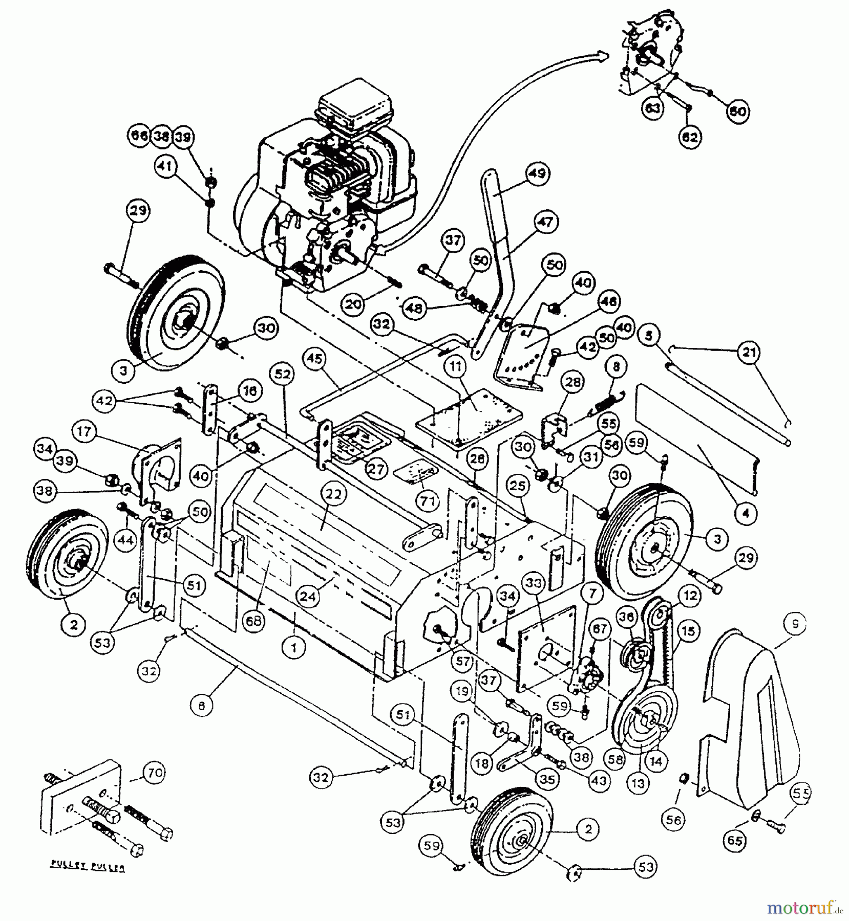 Husqvarna Belüfter / Vertikutierer / Rechen DT 20 A (968999190) - Husqvarna Dethatcher (2000-05 & After) Body Assembly