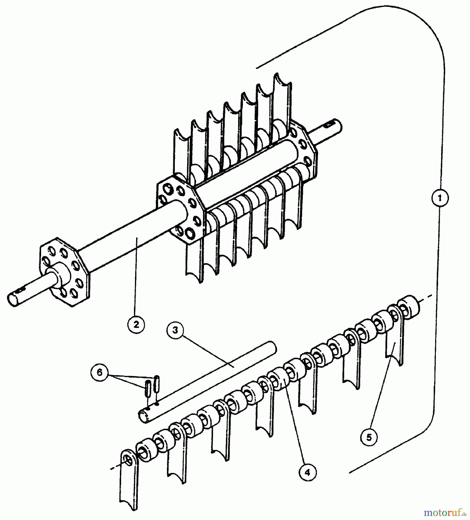 Husqvarna Belüfter / Vertikutierer / Rechen DT 20 A (968999190) - Husqvarna Dethatcher (2000-05 & After) Dethatcher Shaft Assembly