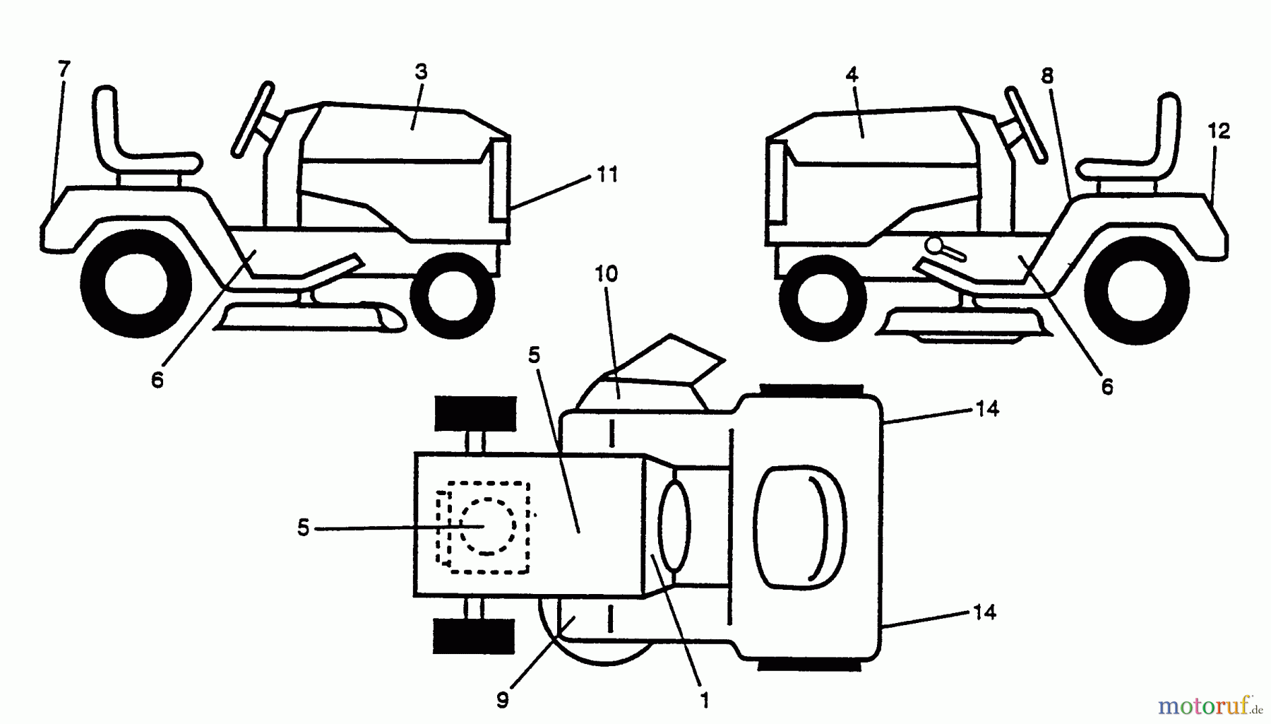 Husqvarna Rasen und Garten Traktoren YT 160 (954000582) (HU1642A) - Husqvarna Yard Tractor (1993-01 & After) Decals