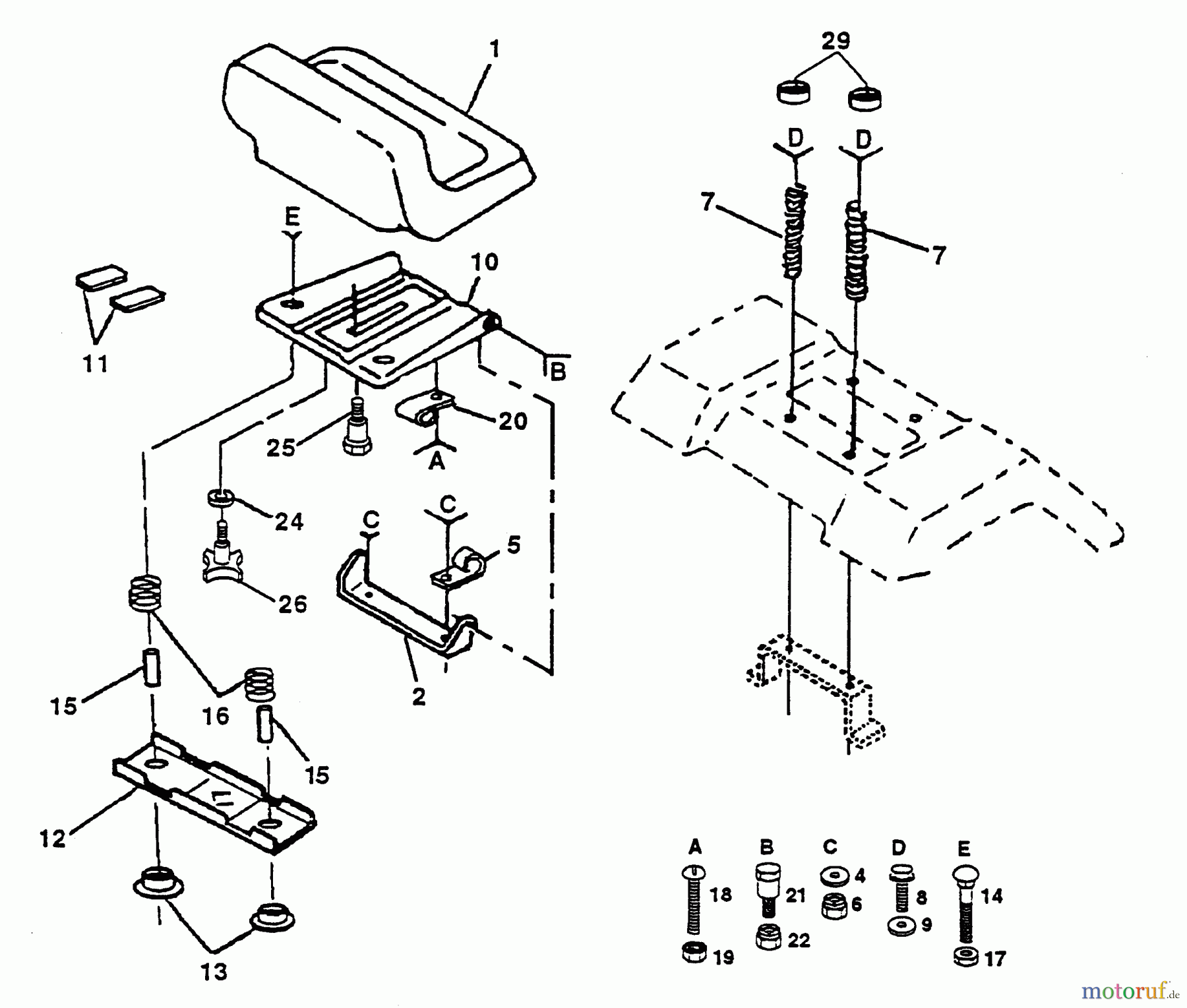 Husqvarna Rasen und Garten Traktoren YT 160 (954000582) (HU1642A) - Husqvarna Yard Tractor (1993-01 & After) Seat Assembly
