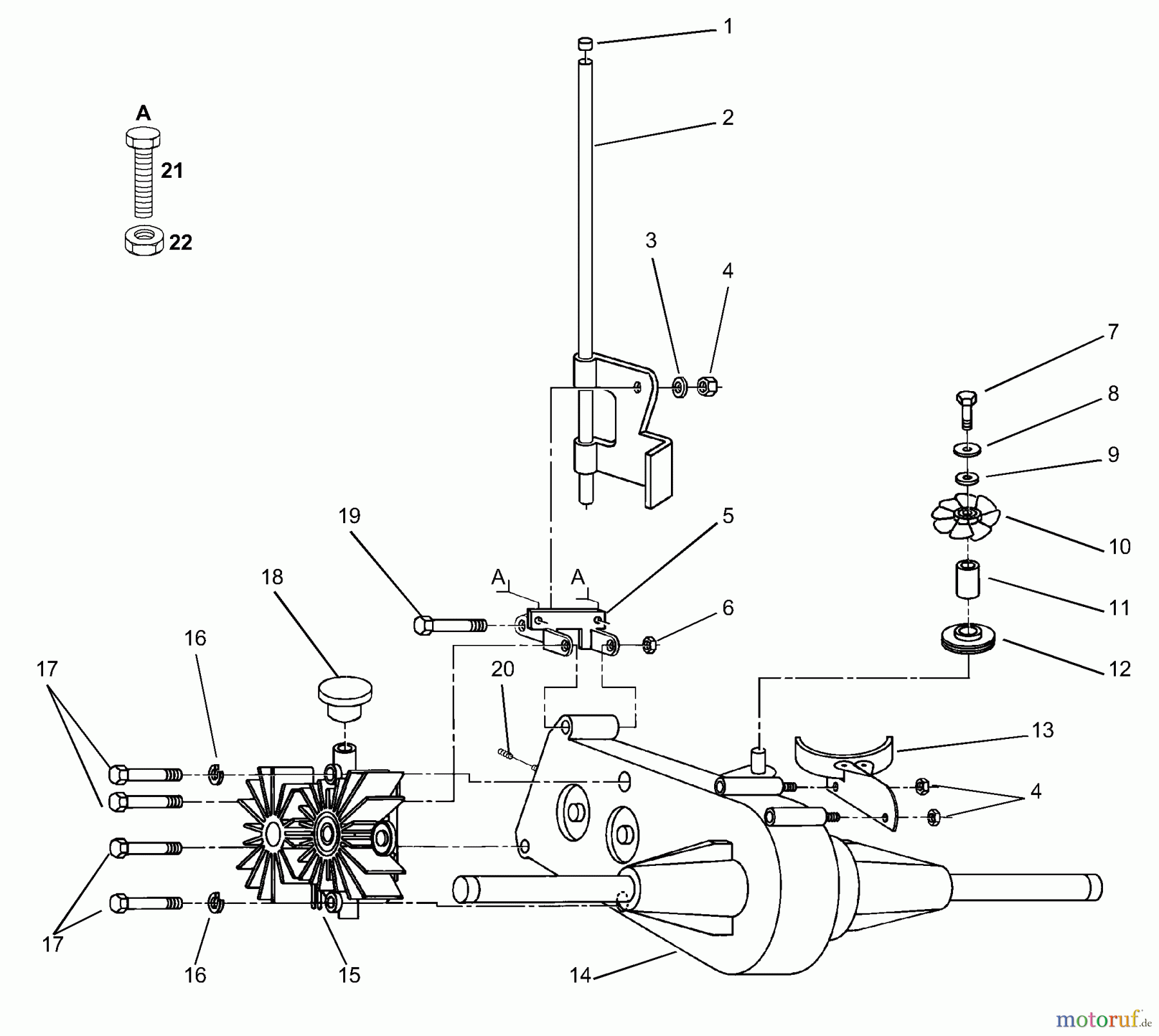 Husqvarna Rasen und Garten Traktoren YT 161H (127589) (H16H44B) - Husqvarna Yard Tractor (1990-11 & After) Transaxle And Pump Assembly