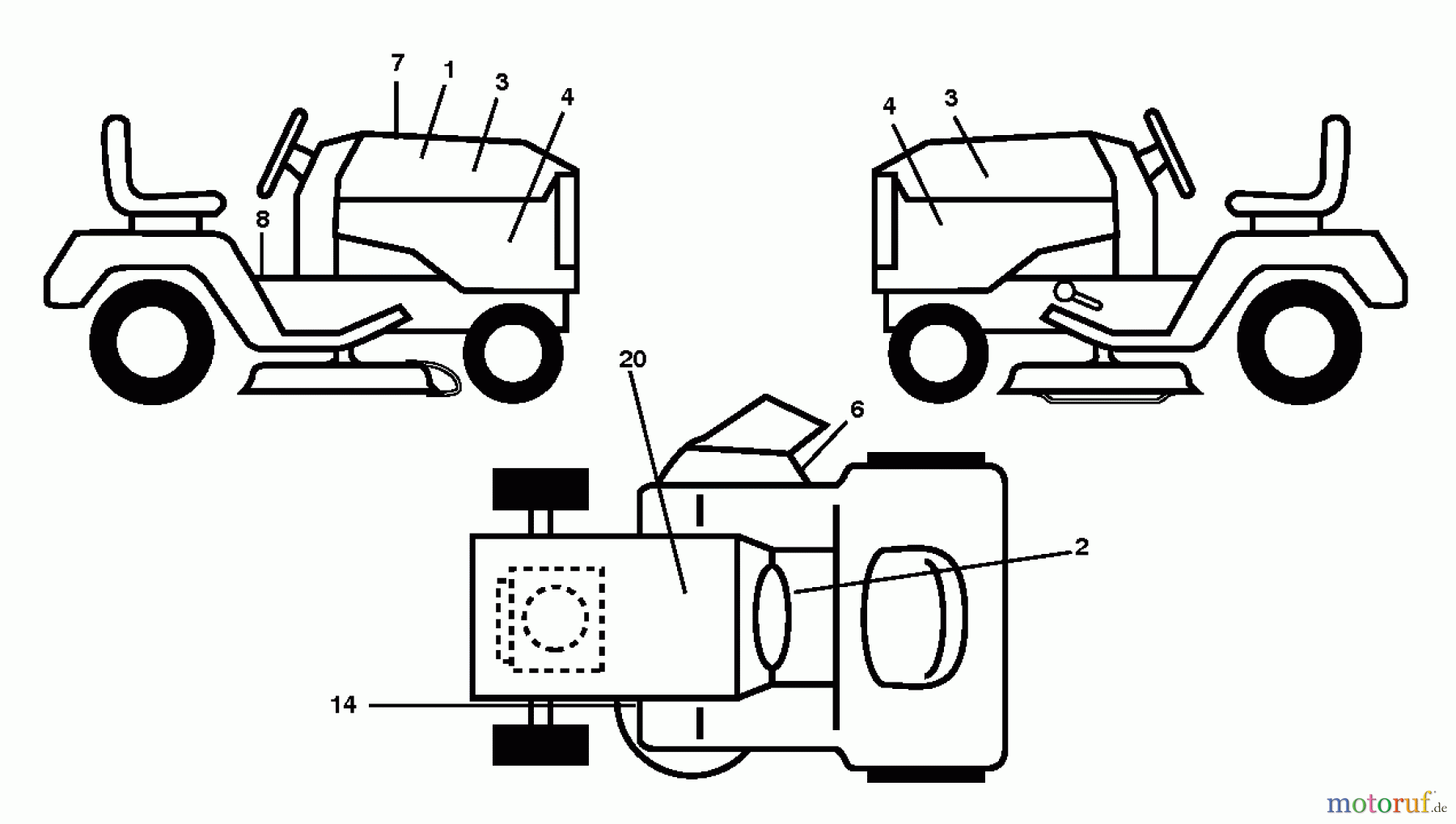 Husqvarna Rasen und Garten Traktoren YTA 19K42 (96043014201) - Husqvarna Yard Tractor (2012-12 & After) DECALS