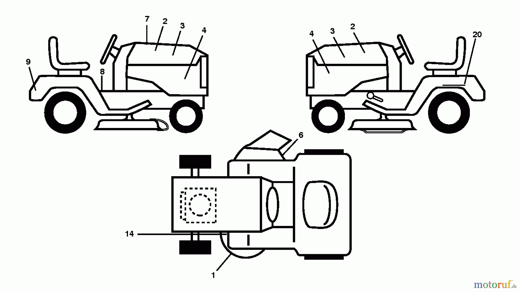 Husqvarna Rasen und Garten Traktoren YTA 19K42 (96045003300) - Husqvarna Yard Tractor (2011-09 & After) DECALS