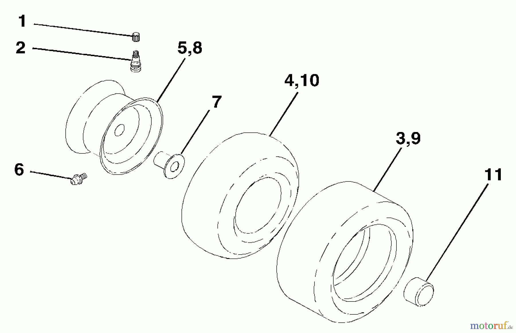 Husqvarna Rasen und Garten Traktoren YTH 1542D (954567048) - Husqvarna Yard Tractor (2001-11 & After) Wheels & Tires