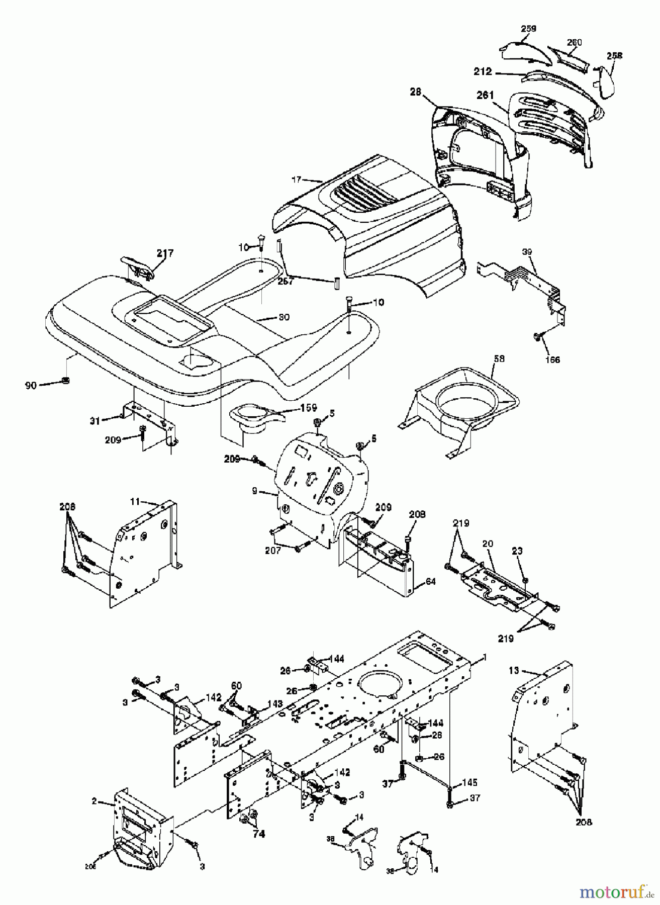 Husqvarna Rasen und Garten Traktoren YTH 1542XPG (954567253) - Husqvarna Yard Tractor (2003-03 & After) Chassis And Enclosures