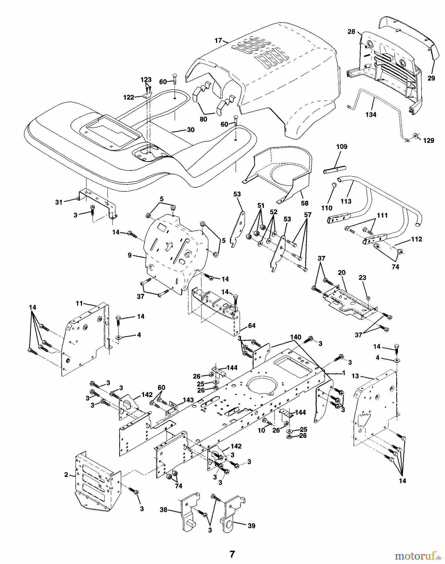  Husqvarna Rasen und Garten Traktoren YTH 160 (954140008A) - Husqvarna Yard Tractor (1997-11 & After) Chassis And Enclosures