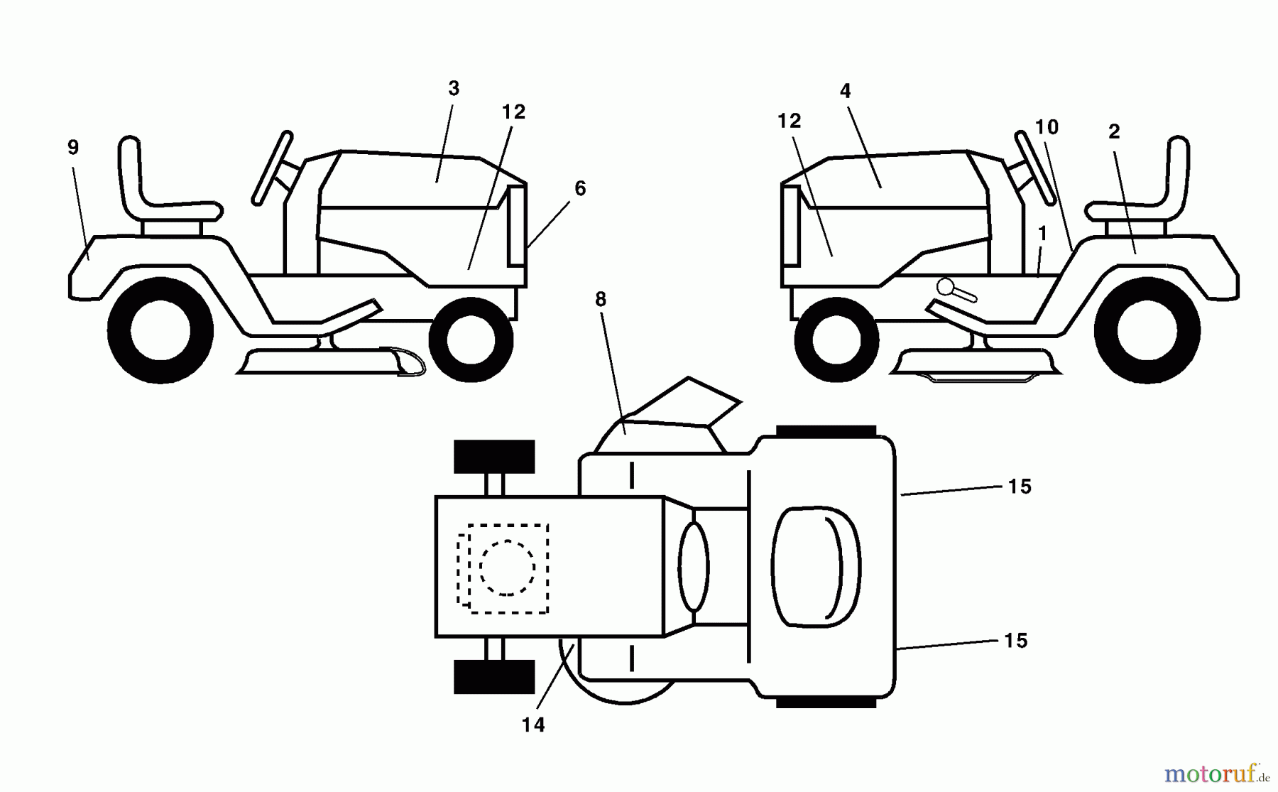 Husqvarna Rasen und Garten Traktoren YTH 1746 (954568533) - Husqvarna Yard Tractor (2002-01 to 2002-01) Decals
