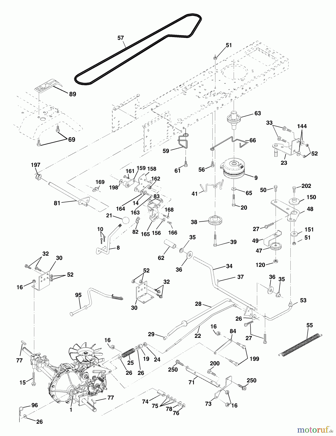Husqvarna Rasen und Garten Traktoren YTH 1542 (954568526) (YTHK1542A) - Husqvarna Yard Tractor (2002-01 to 2002-01) Drive