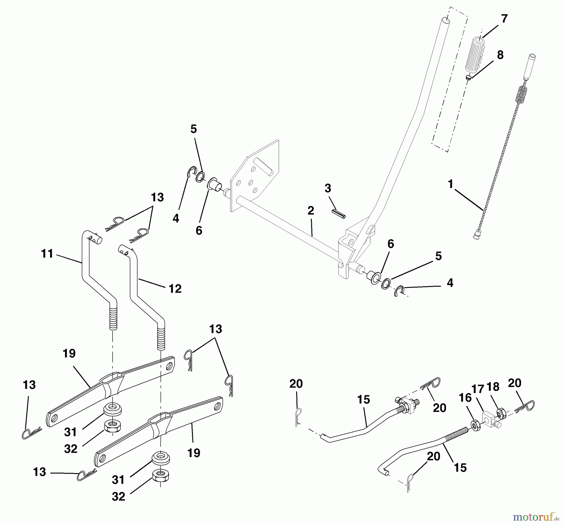 Husqvarna Rasen und Garten Traktoren YTH 1746 (954568533) - Husqvarna Yard Tractor (2002-01 to 2002-01) Mower Lift