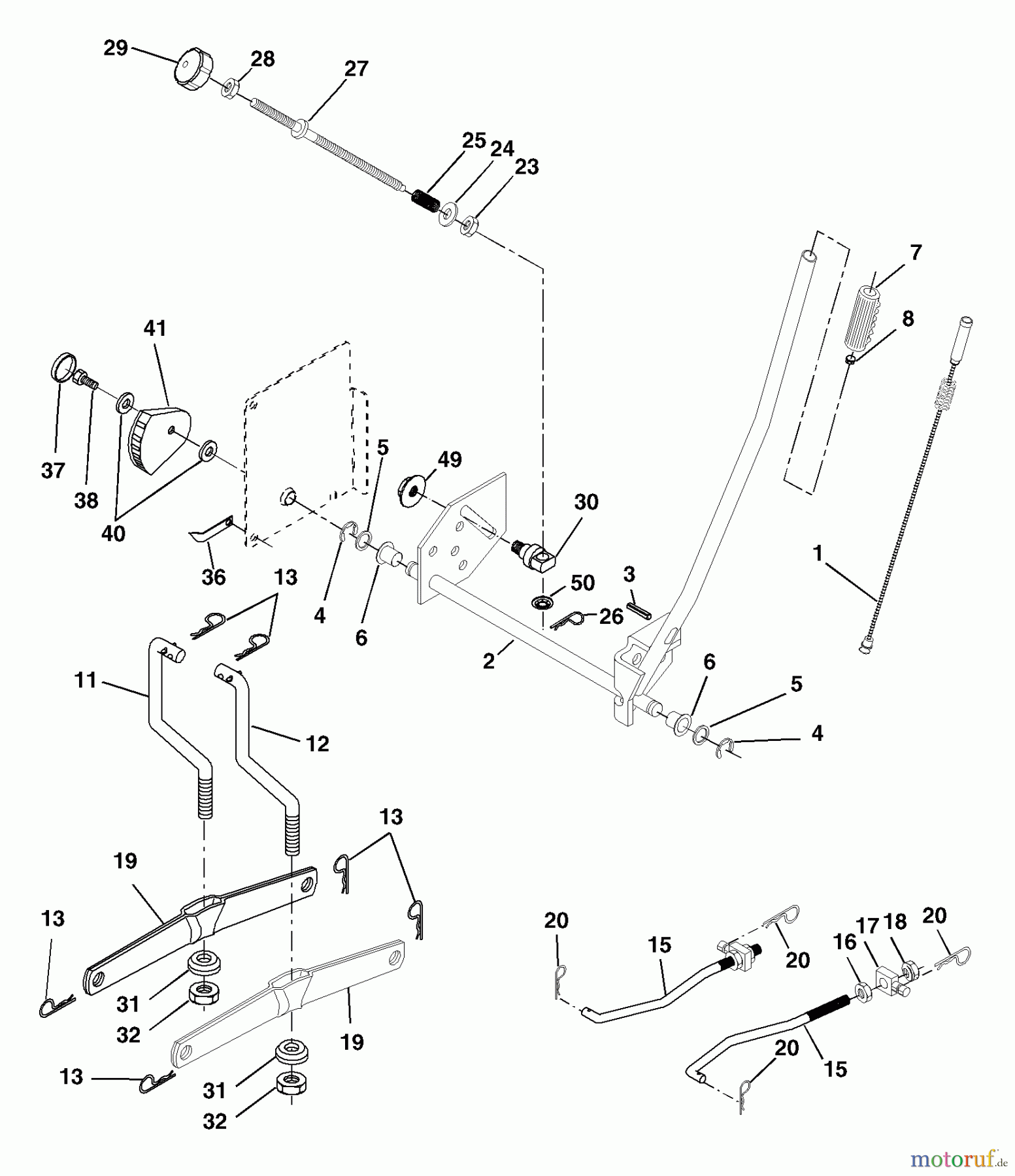 Husqvarna Rasen und Garten Traktoren YTH 1746A (954567055) - Husqvarna Yard Tractor (2000-11 & After) Mower Lift