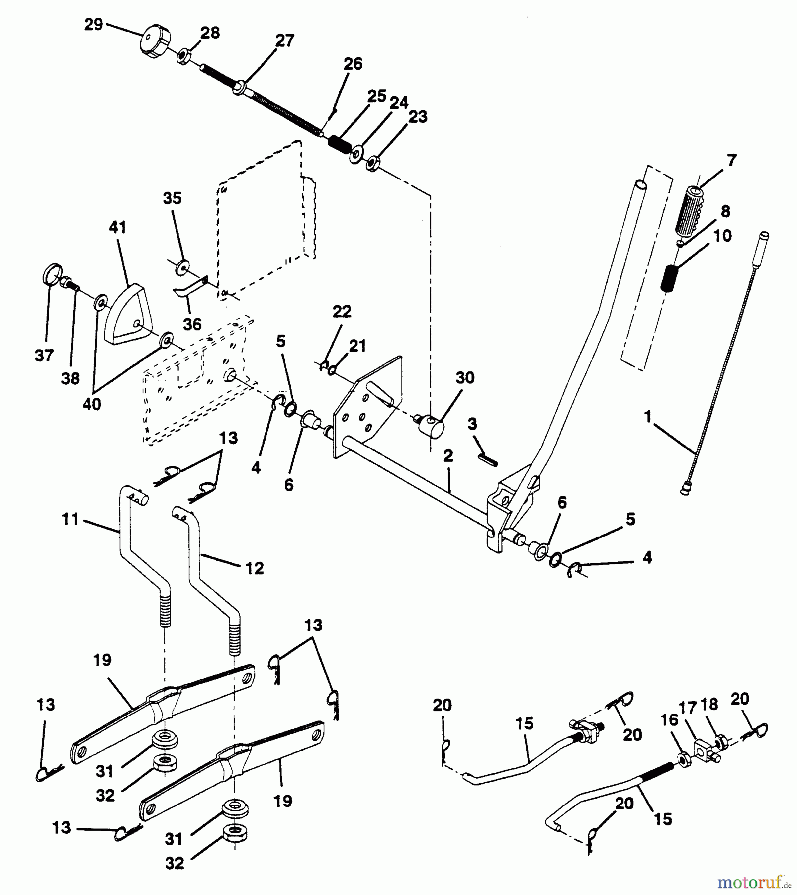 Husqvarna Rasen und Garten Traktoren YTH 180 (954002761) (HC18VH42A) - Husqvarna Yard Tractor (1994-10 & After) Mower Lift Assembly
