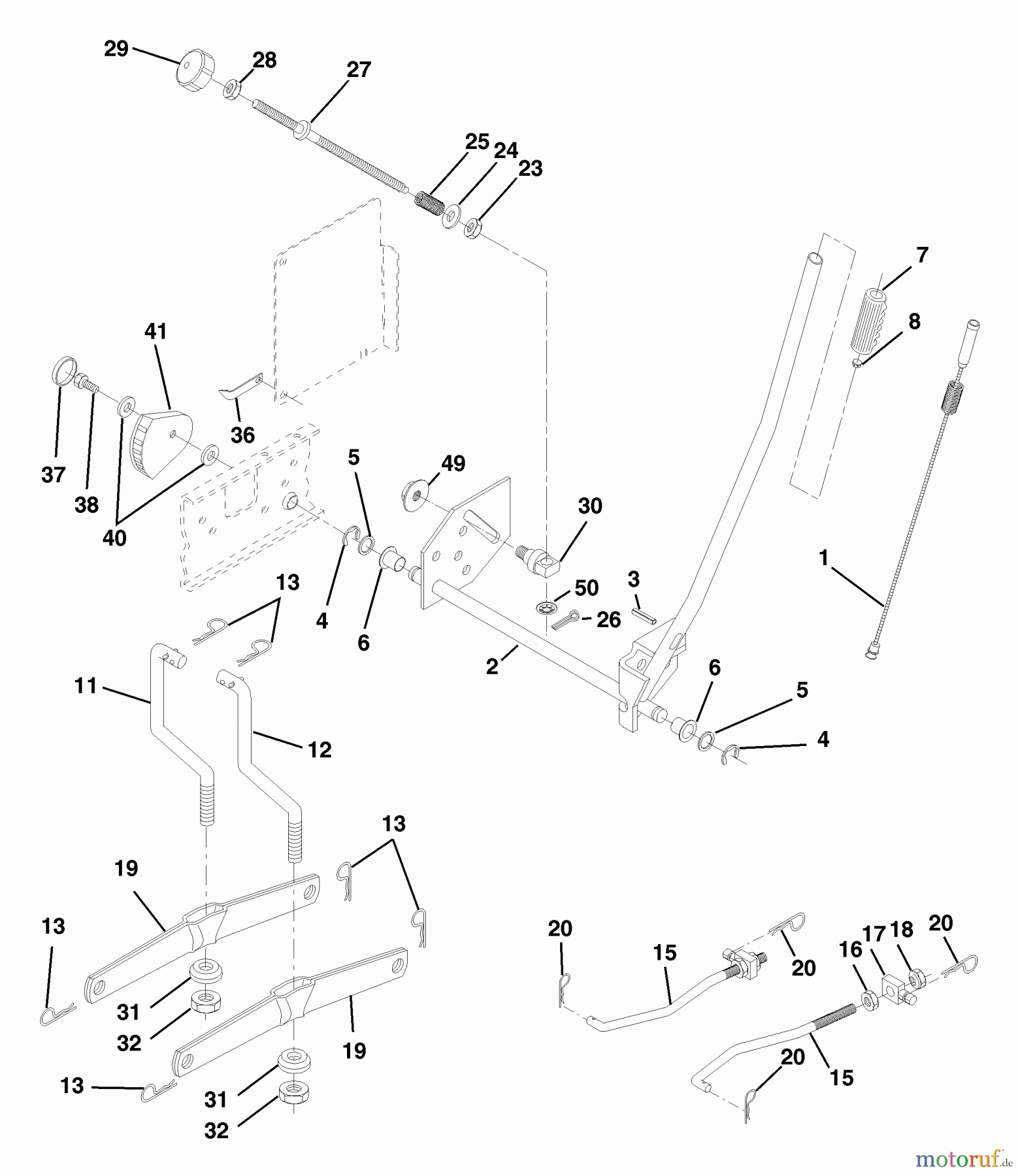 Husqvarna Rasen und Garten Traktoren YTH 180 (954140010C) - Husqvarna Yard Tractor (1997-12 & After) Mower Lift