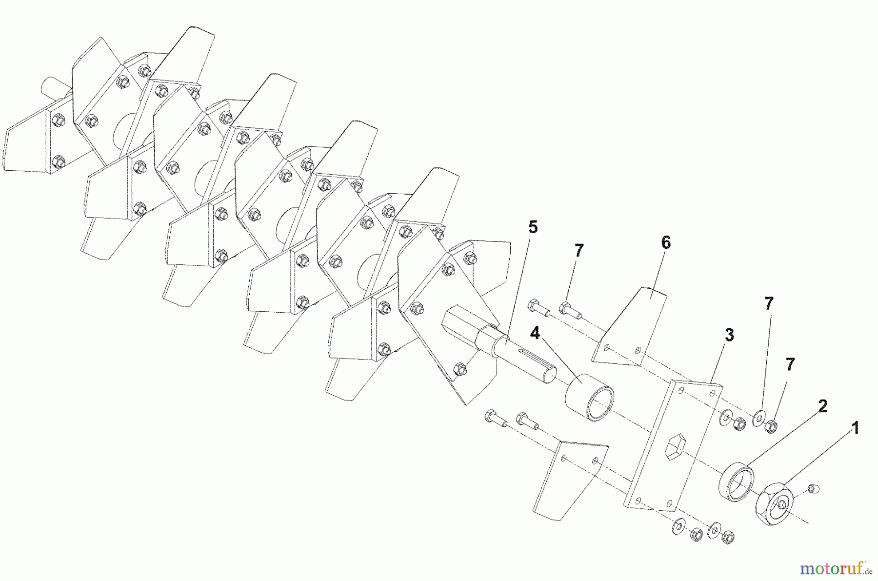Husqvarna Belüfter / Vertikutierer / Rechen DT 22 B5FA (968999213) - Husqvarna Dethatcher (2005-11 & After) Delta Reel Assembly
