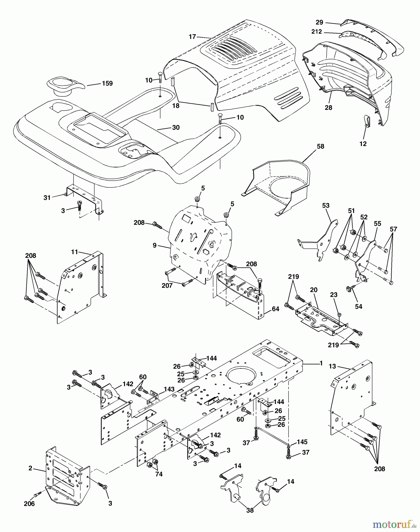  Husqvarna Rasen und Garten Traktoren YTH 1848XPE (954567260) - Husqvarna Yard Tractor (2002-02 & After) Chassis And Enclosures