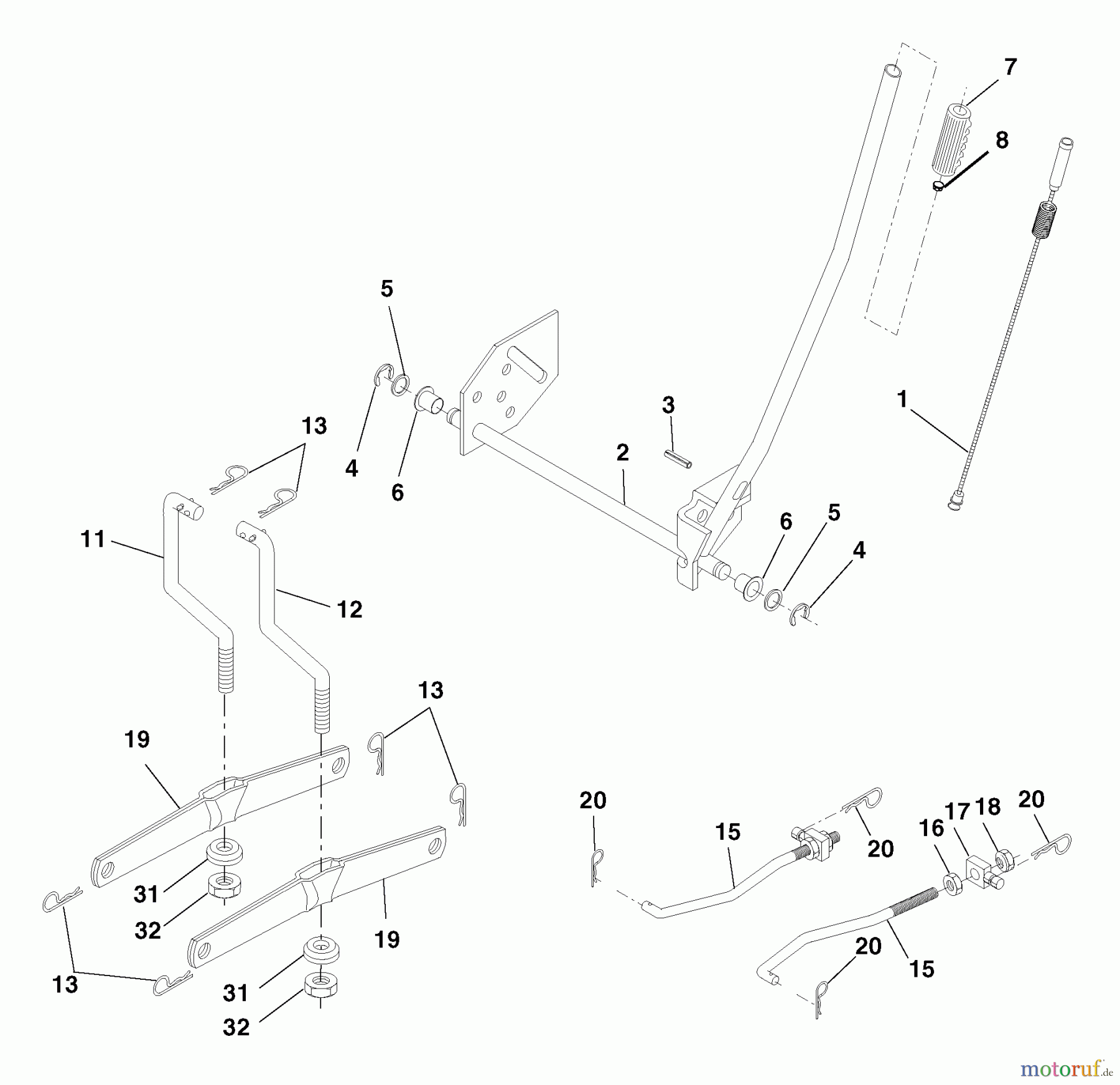 Husqvarna Rasen und Garten Traktoren YTH 1842 (96013000201) - Husqvarna Yard Tractor (2005-01 & After) Mower Lift