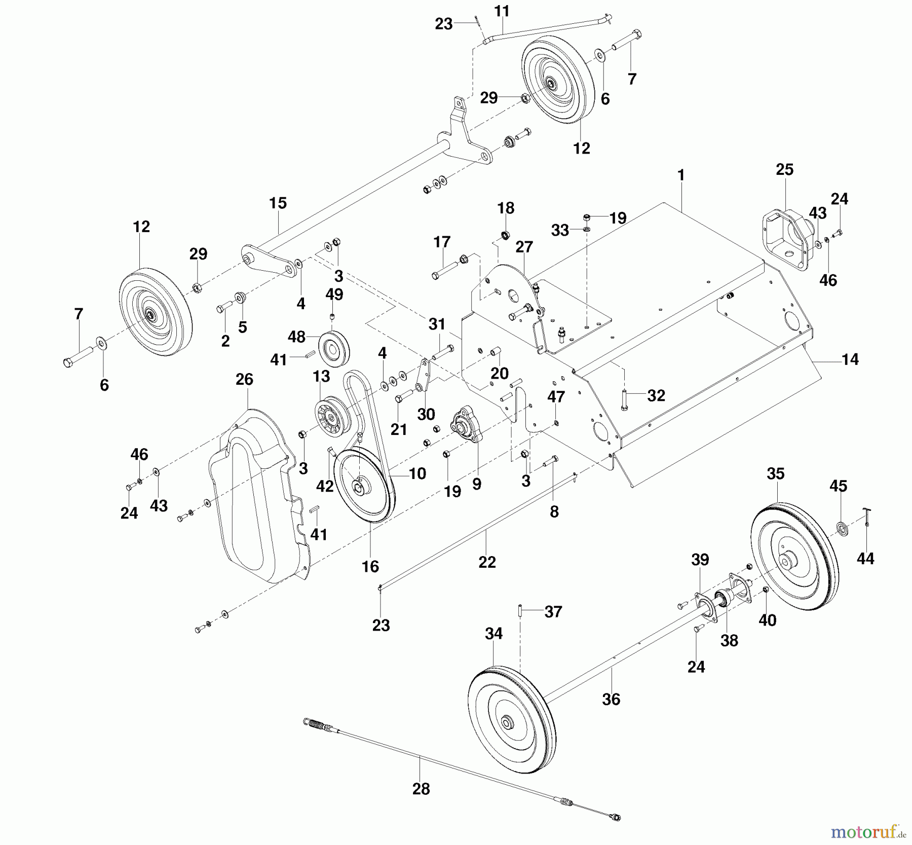 Husqvarna Belüfter / Vertikutierer / Rechen DTF 226 (966067101) - Husqvarna Dethatcher (2010-02 & After) Frame 22