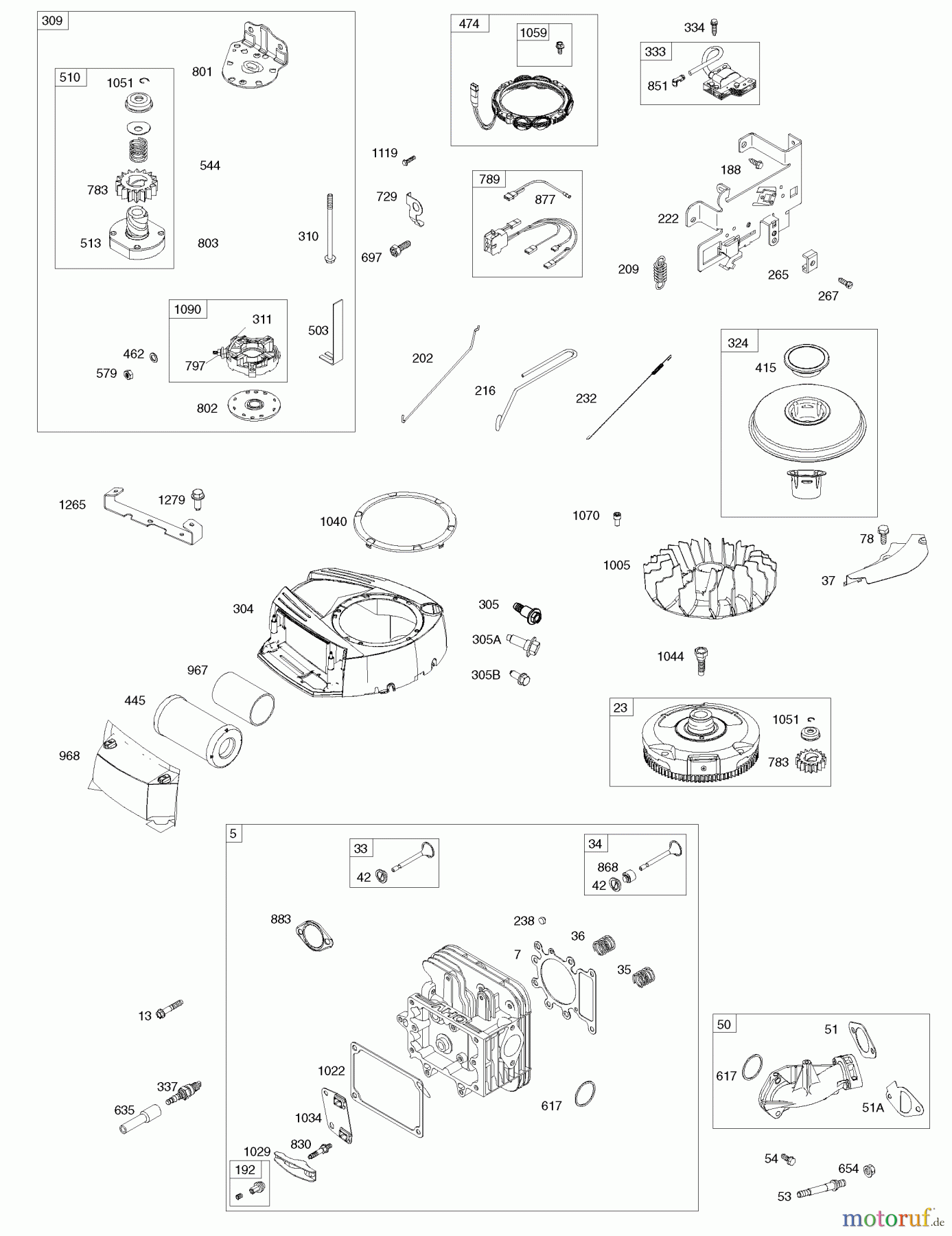 Husqvarna Rasen und Garten Traktoren YTH 2042 (917.289610) - Husqvarna Yard Tractor (SEARS) (2010-05 & After) (Sears Craftsman) Briggs Engine Image 2