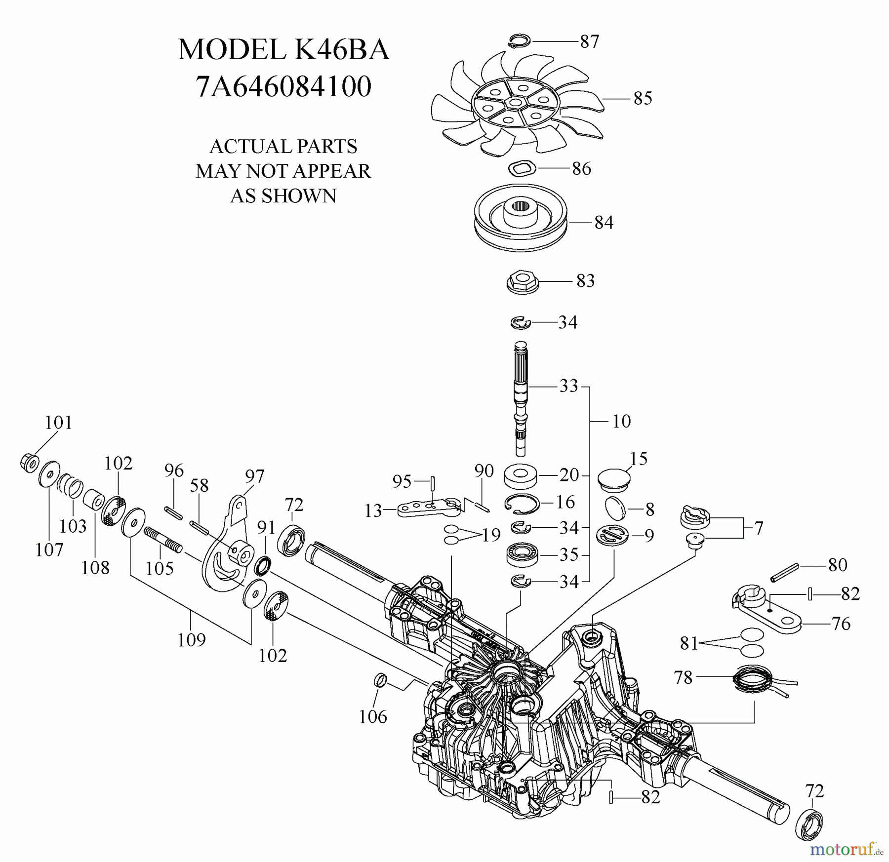 Husqvarna Rasen und Garten Traktoren YTH 2042 (917.289610) - Husqvarna Yard Tractor (SEARS) (2010-05 & After) (Sears Craftsman) Tufftorq Transaxle